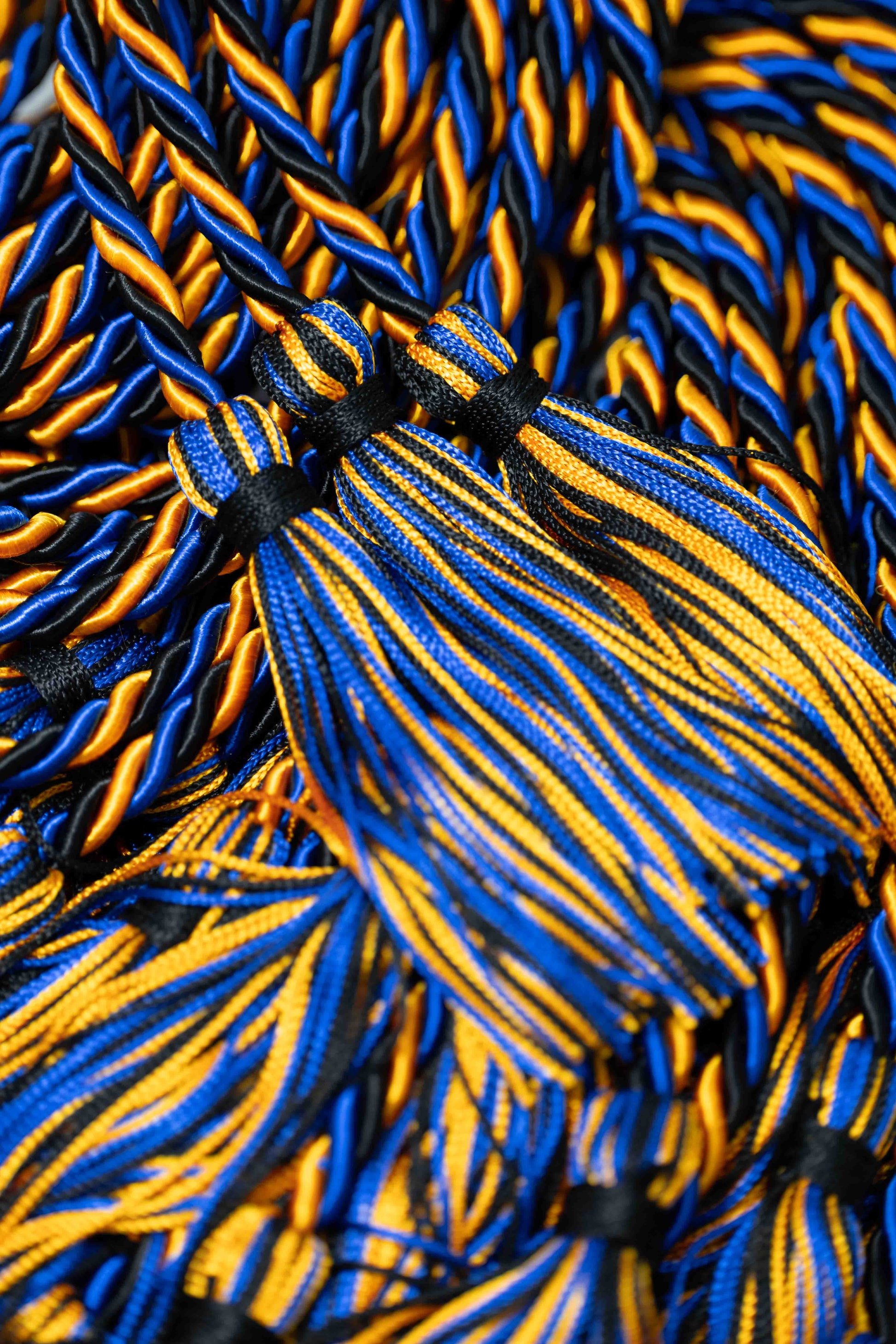 Apricot, Black, Royal Blue Graduation Honor cord