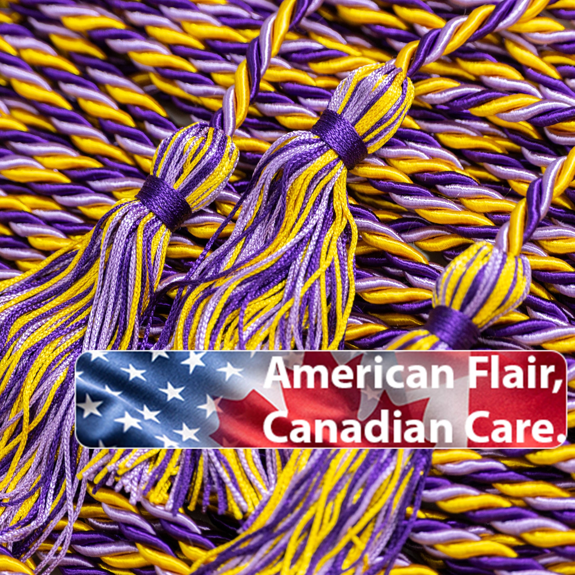 Gold, Lilac, Purple Deluxe Graduation cord, Honor Cord