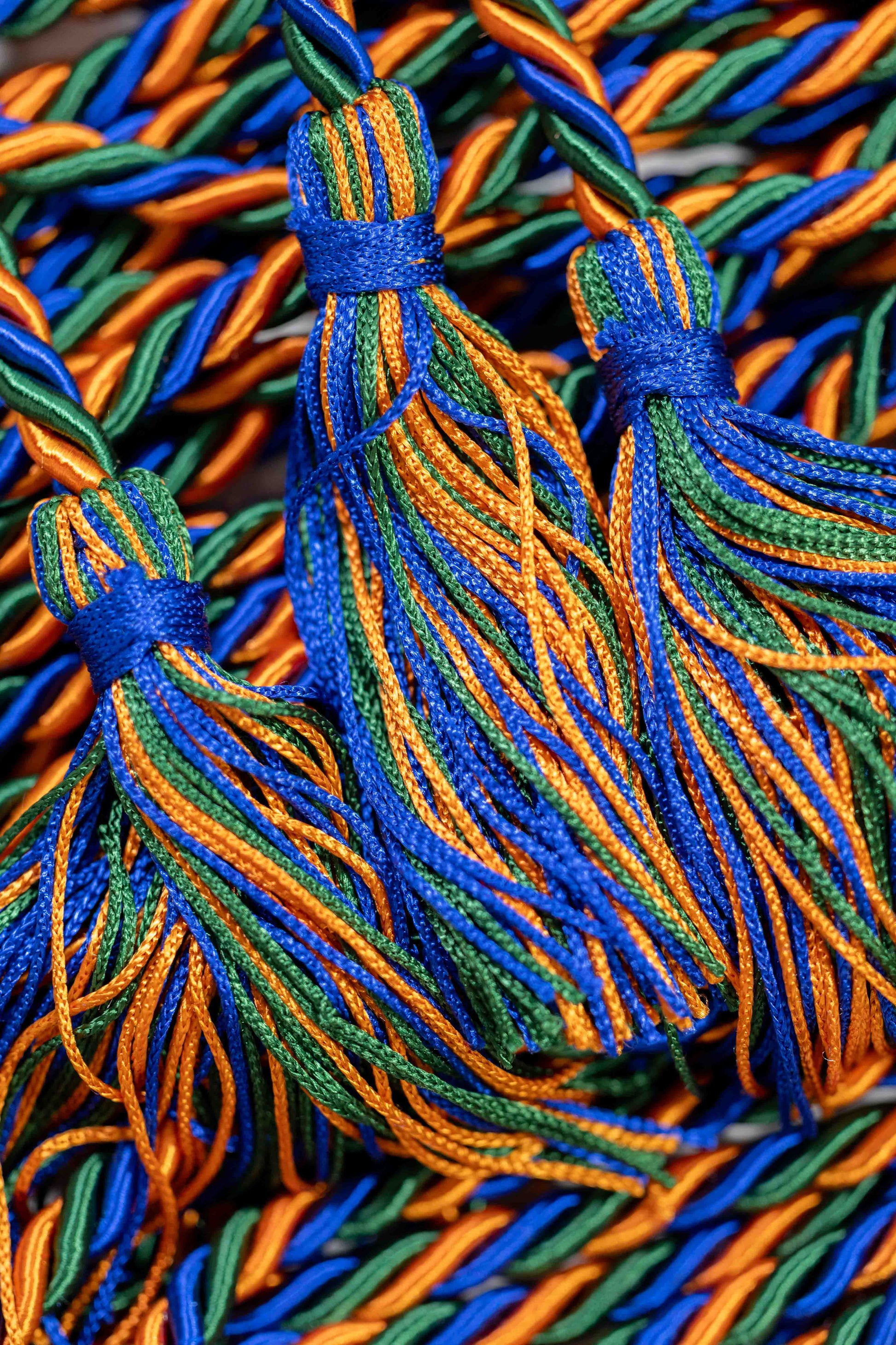 EMERALD, ORANGE, ROYAL BLUE GRADUATION CORD, HONOR CORD