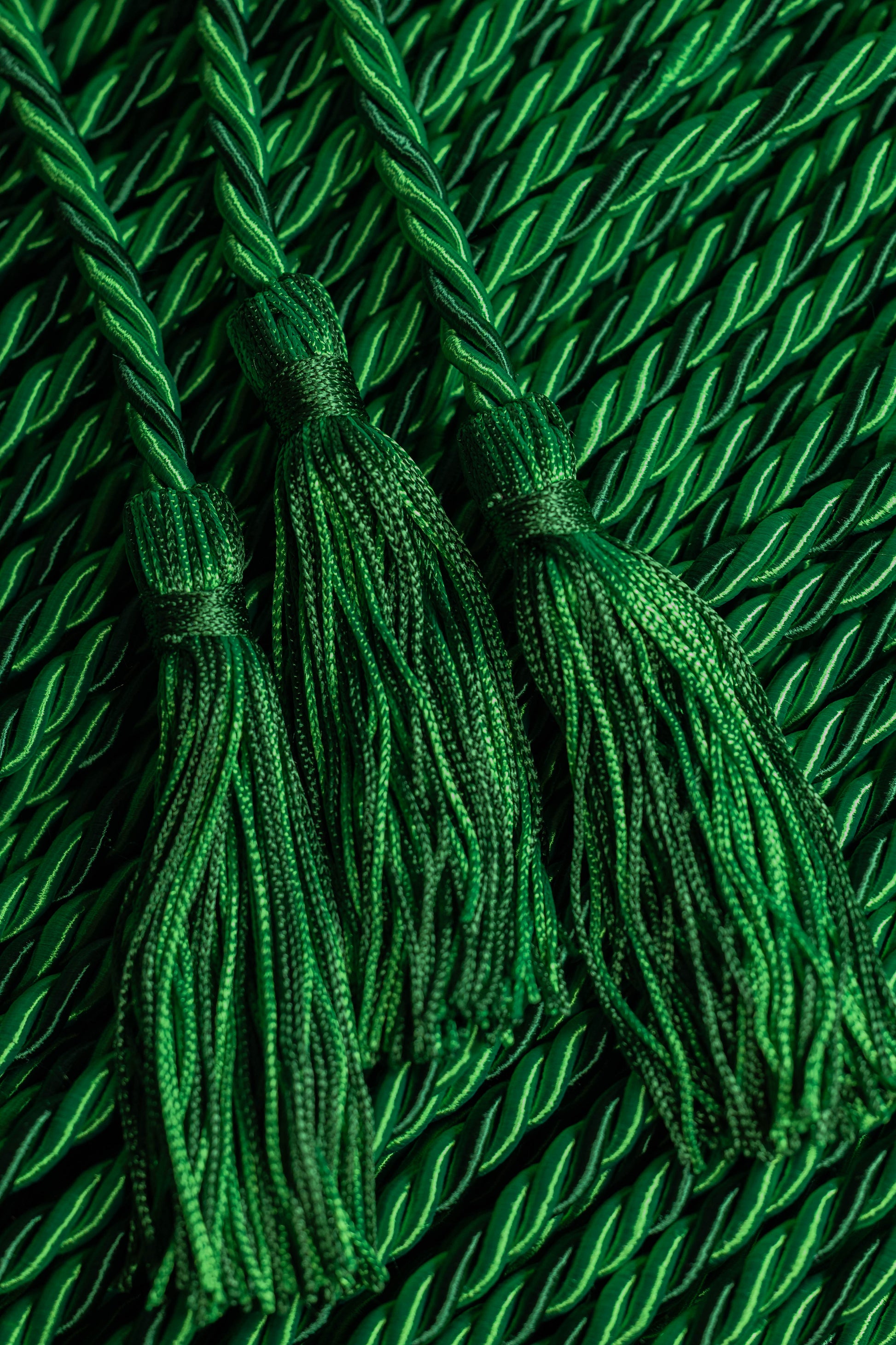 EMERALD, EMERALD, GREEN GRADUATION CORD, HONOR CORD