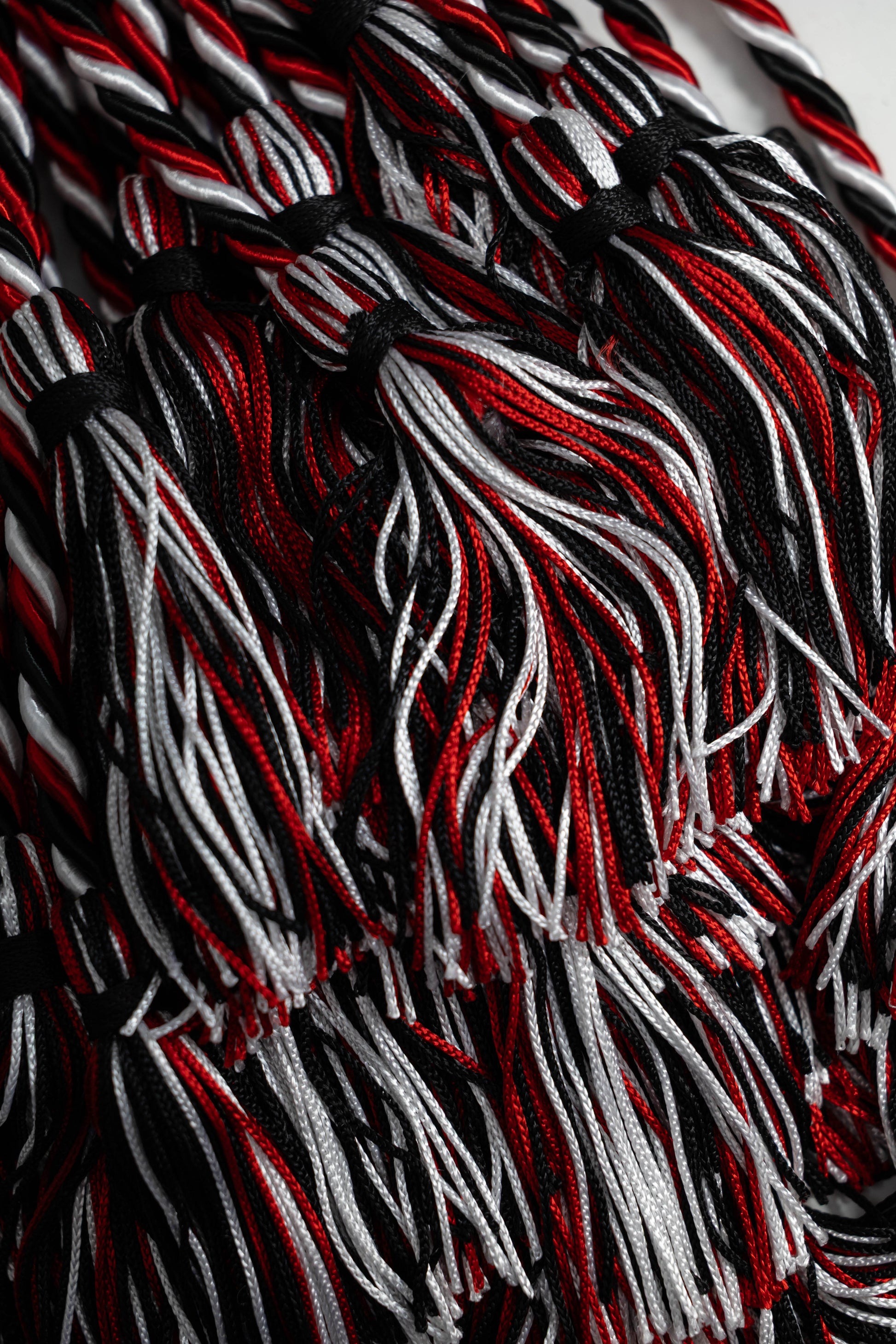 BLACK, RED, WHITE GRADUATION CORD, HONOR CORD
