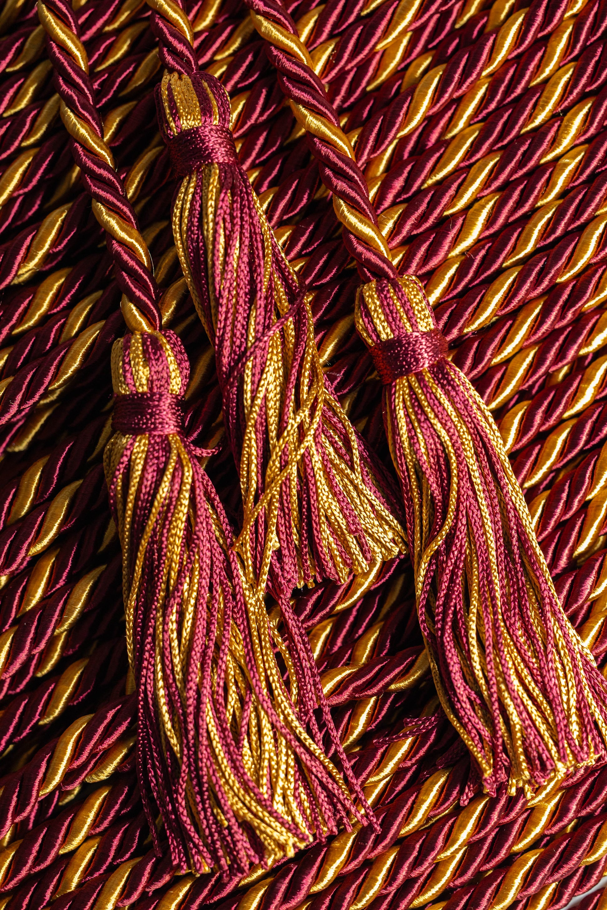 MAROON (REDER), MAROON, OLD GOLD GRADUATION CORD, HONOR CORD
