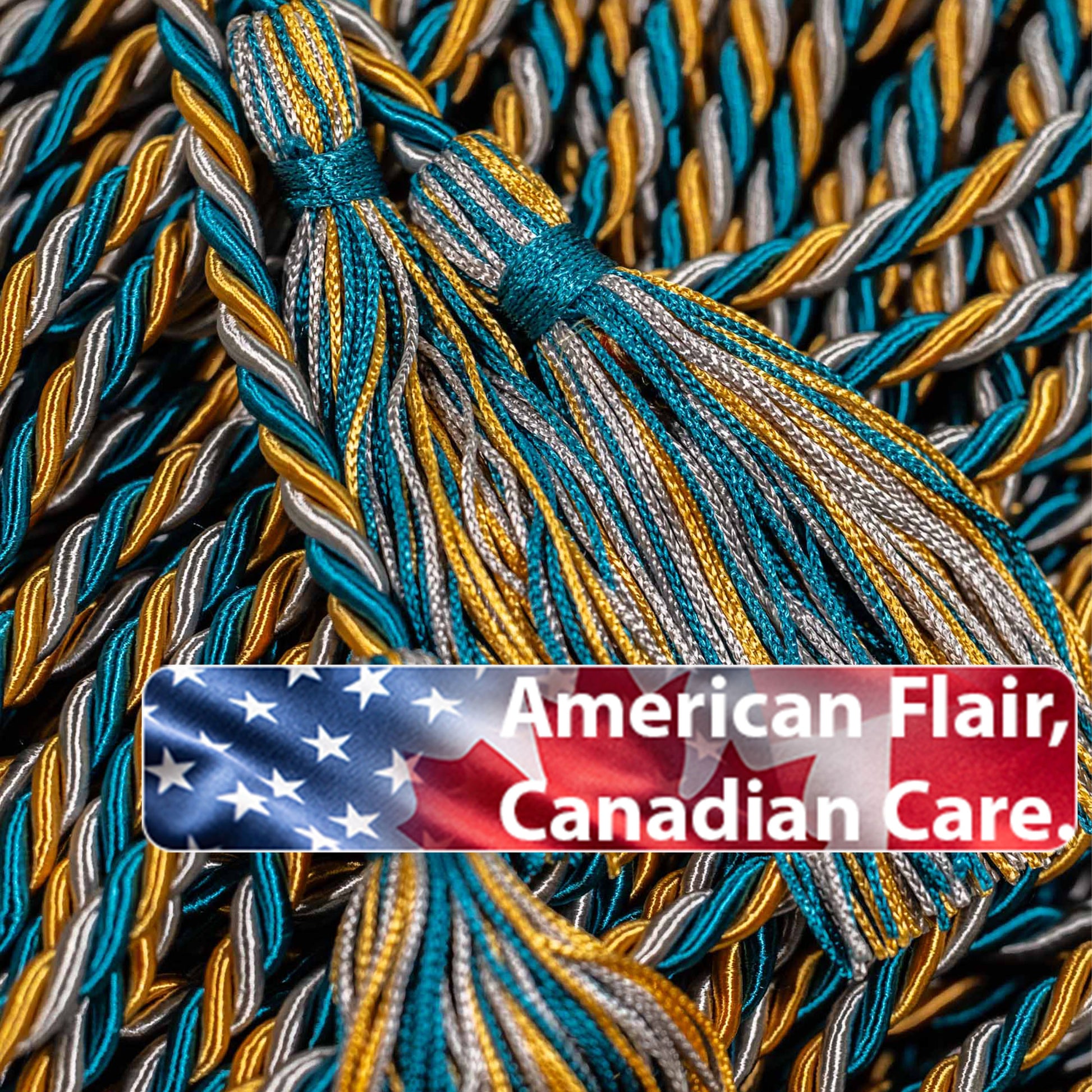 APRICOT, MING BLUE, PLATINUM Graduation Honor Cord