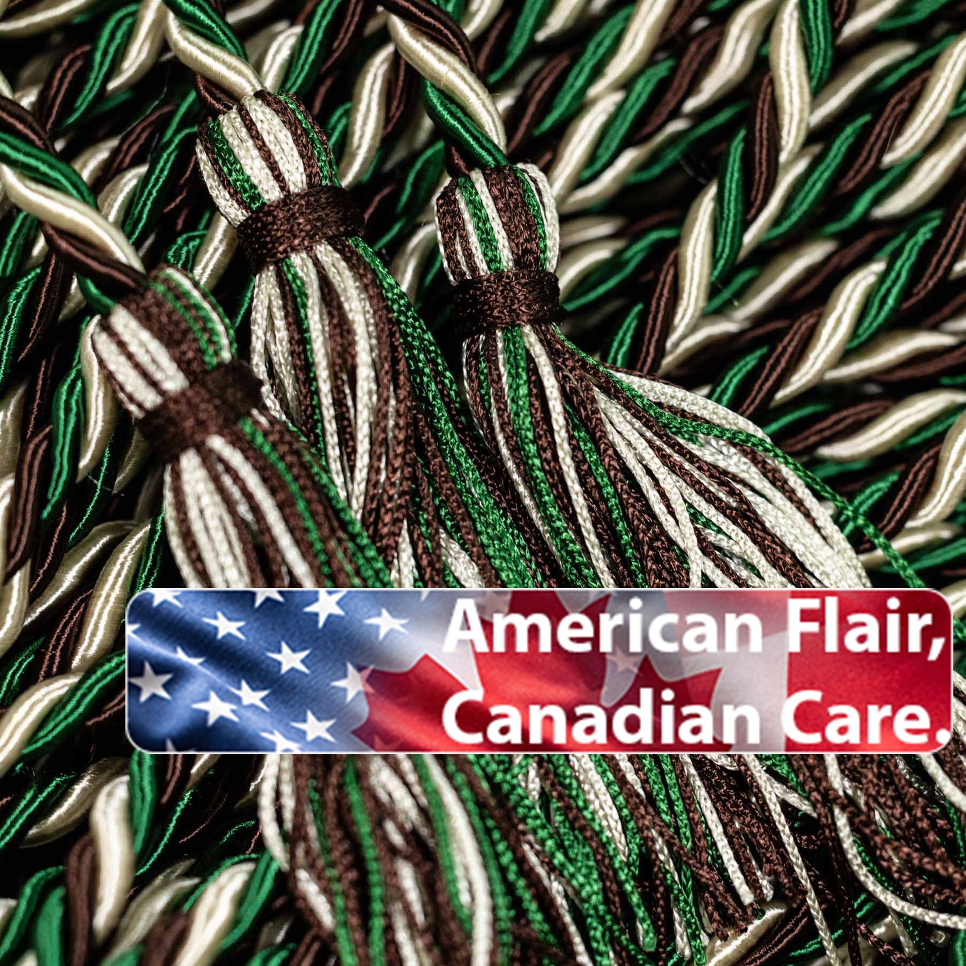 BROWN, IVORY (CREAM), GREEN Graduation Honor Cord