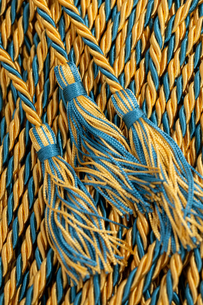 Apricot, Apricot, Ming Blue Graduation Cord Honor Cords