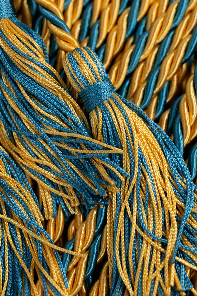 Apricot, Apricot, Ming Blue Graduation Cord Honor Cords