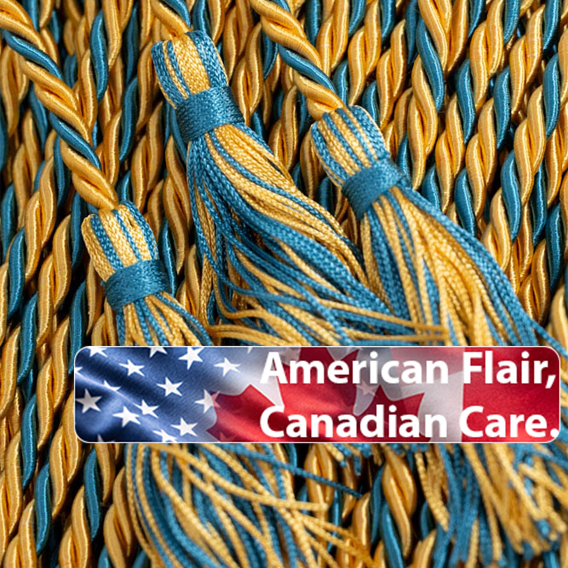 Apricot, Apricot, Ming Blue Graduation Cord Honor Cords