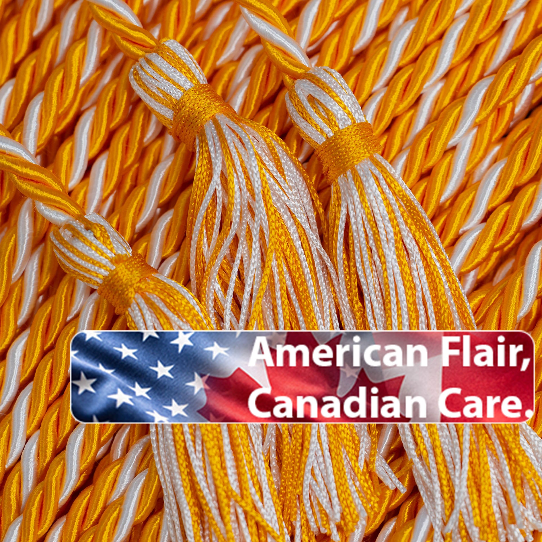 Apricot, Apricot, White Graduation Honor Cord