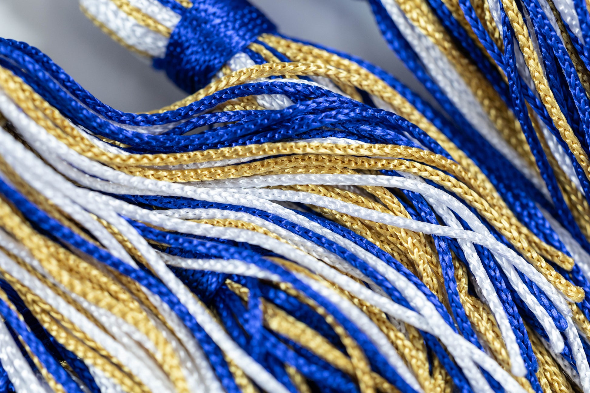 ANTIQUE GOLD, ROYAL BLUE, WHITE GRADUATION CORD, HONOR CORD