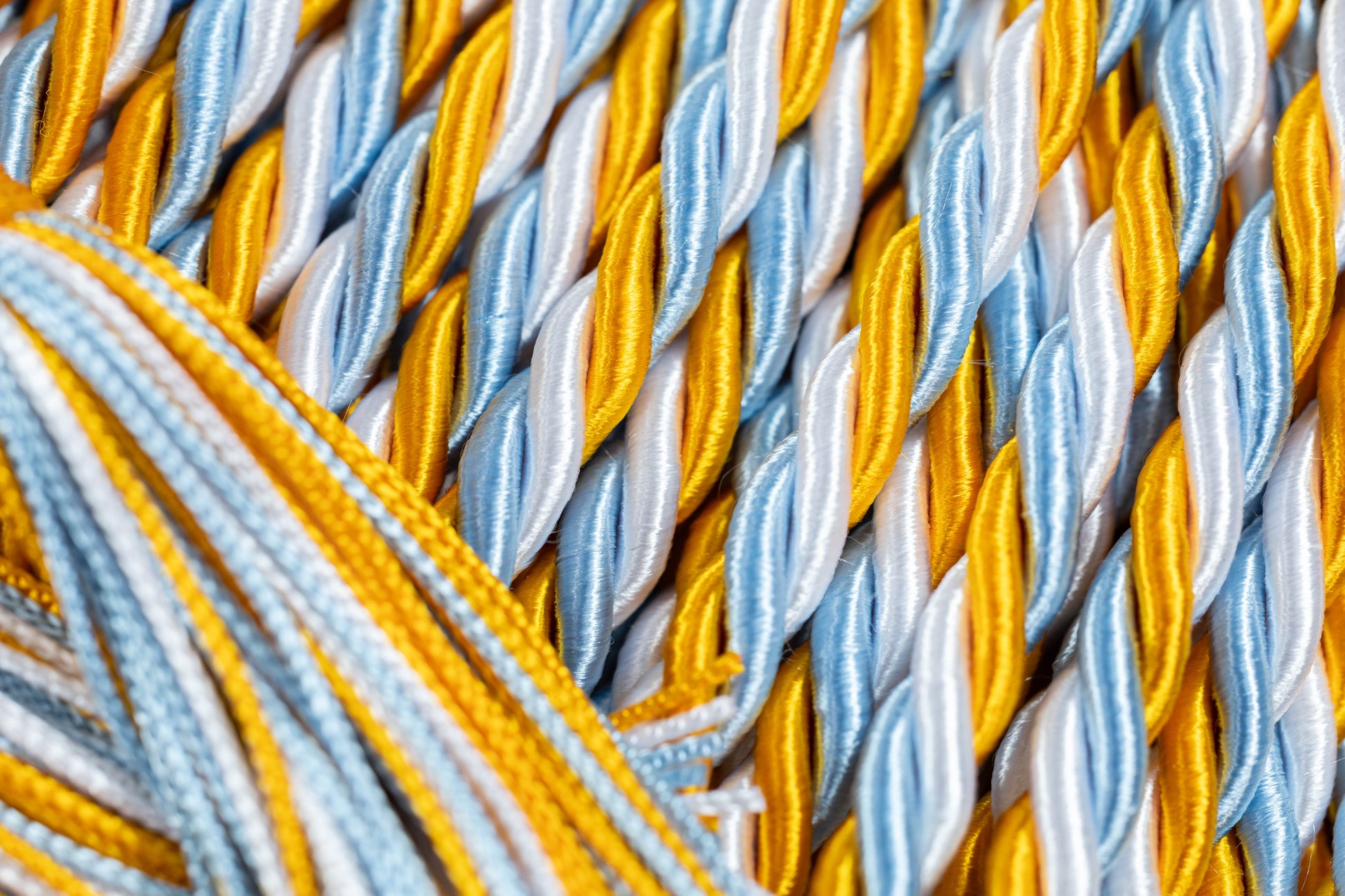 Apricot, Light Blue, White Graduation Honor cord