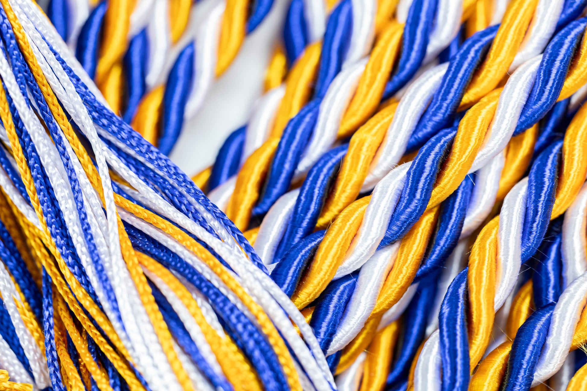 Apricot, Royal Blue, White Graduation Honor cord