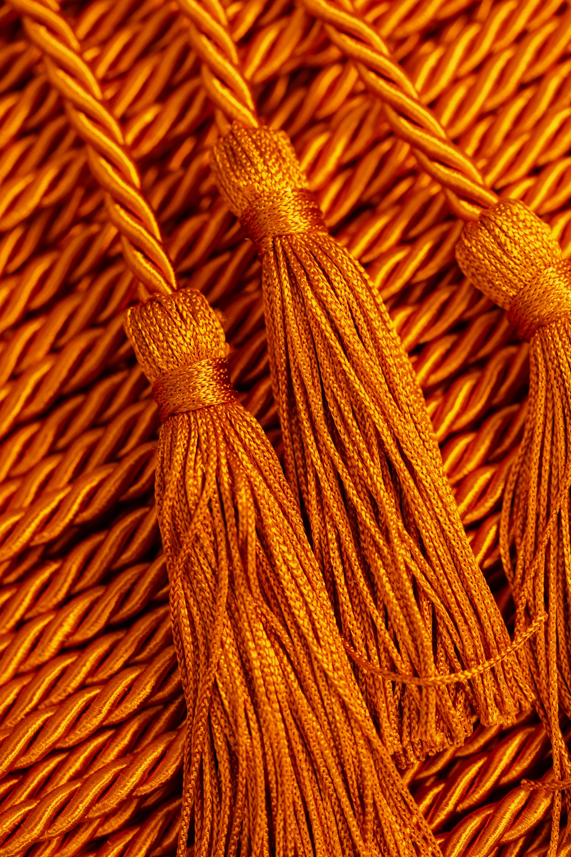 BURNT ORANGE GRADUATION CORD, HONOR CORD SOLID