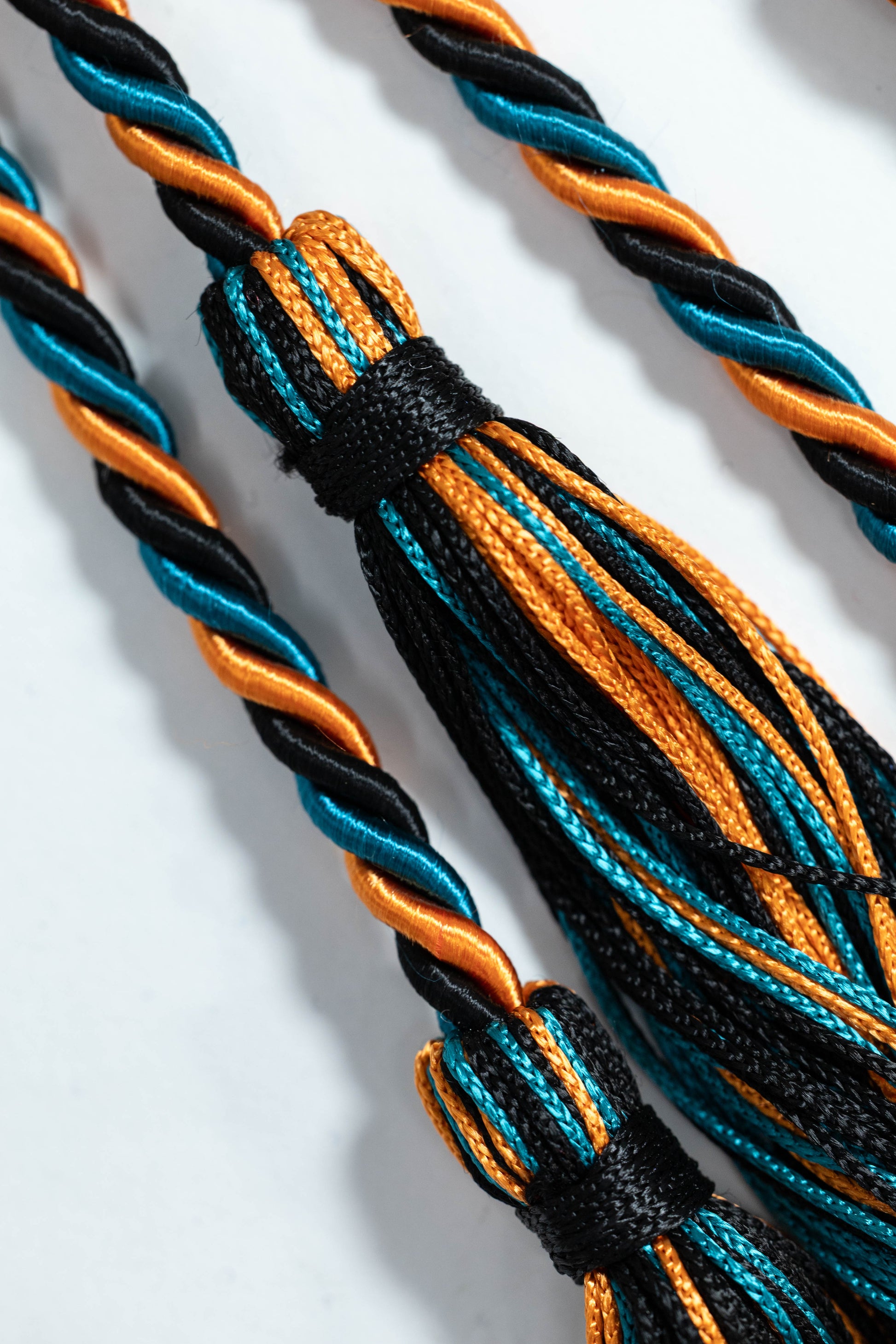 BLACK, ORANGE,TEAL GRADUATION CORD, HONOR CORD