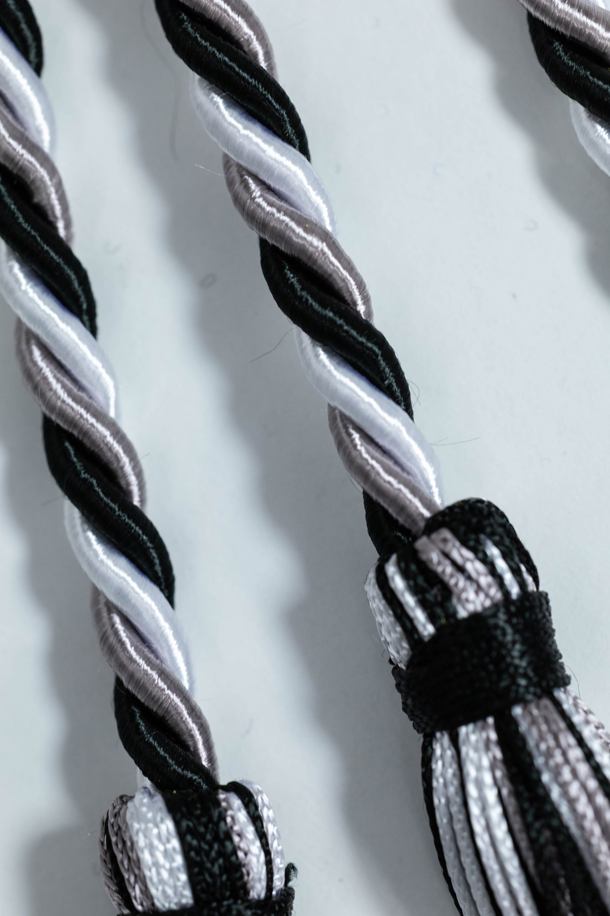 BLACK, PLATINUM, WHITE GRADUATION CORD, HONOR CORD