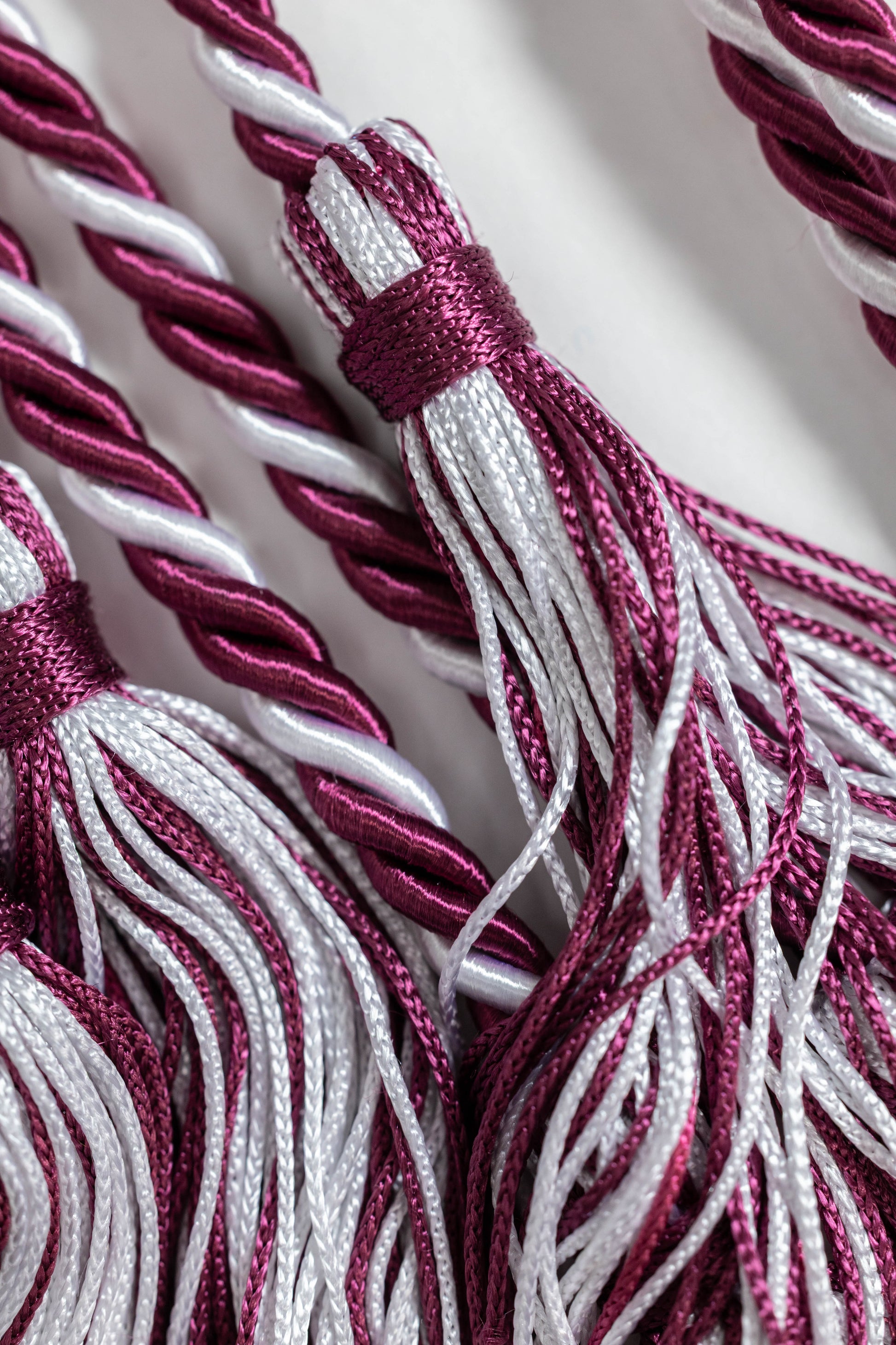 BURGUNDY #3, BURGUNDY, WHITE GRADUATION CORD, HONOR CORD