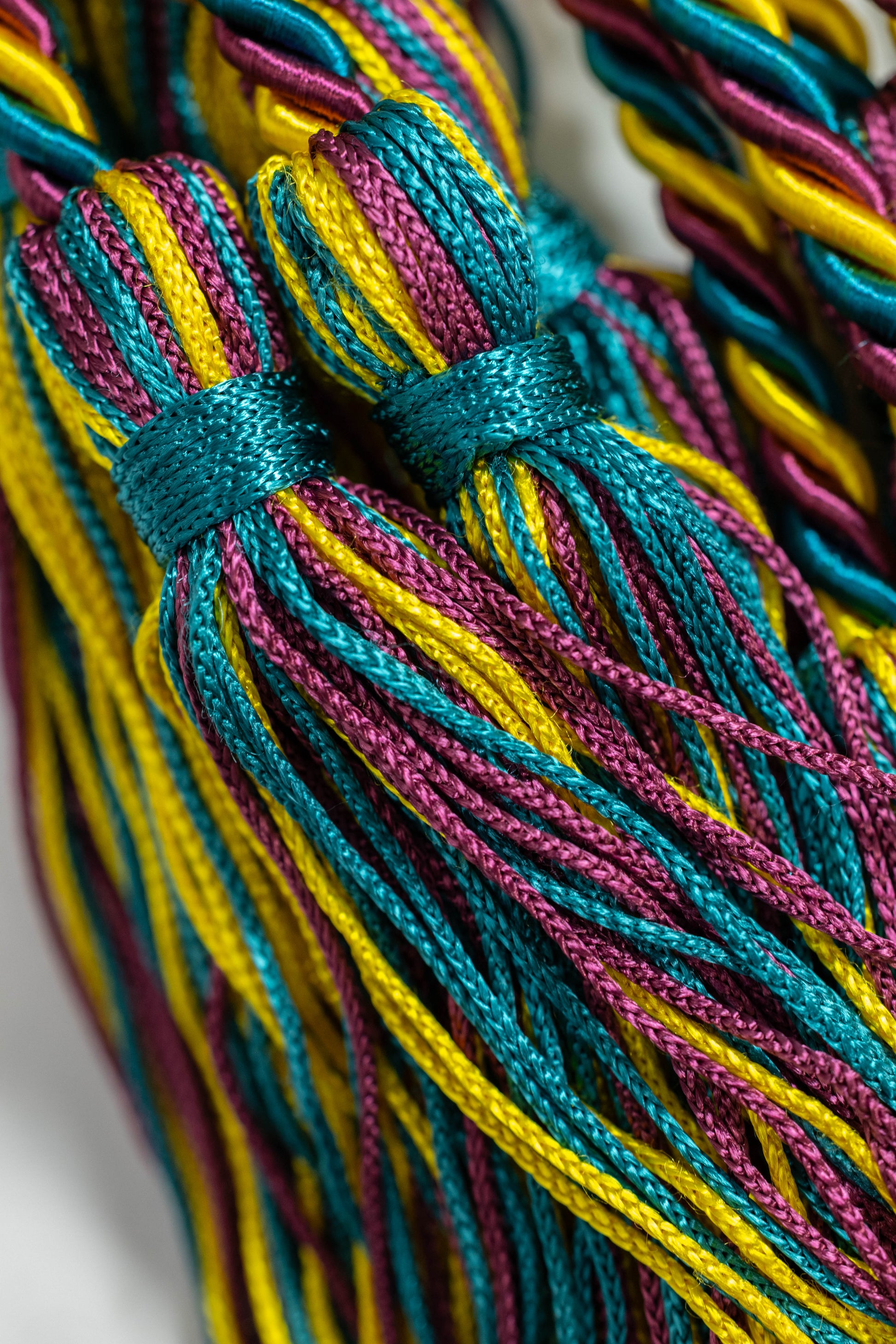 BURGUNDY, GOLD, TEAL GRADUATION CORD, HONOR CORD