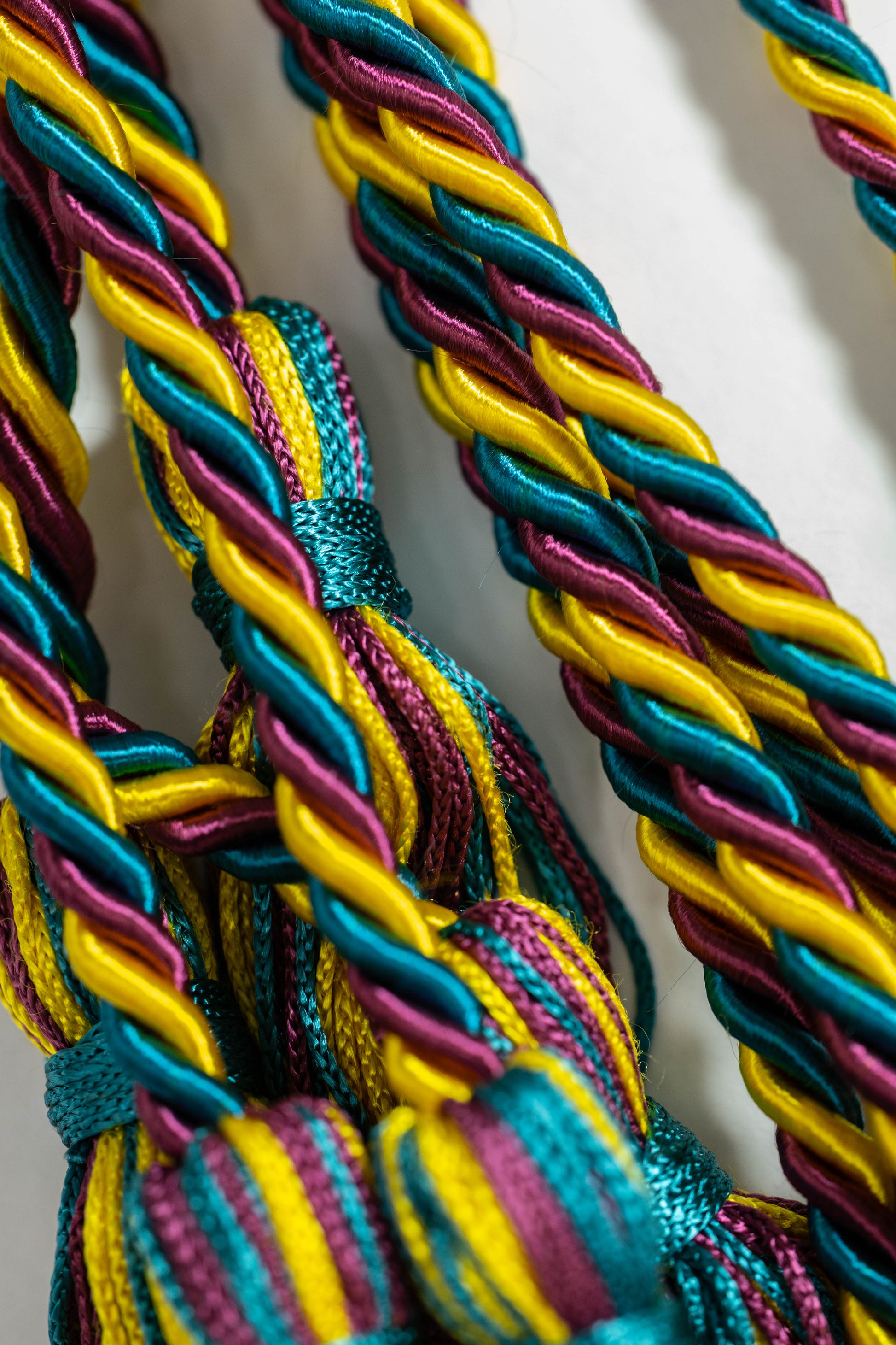 BURGUNDY, GOLD, TEAL GRADUATION CORD, HONOR CORD