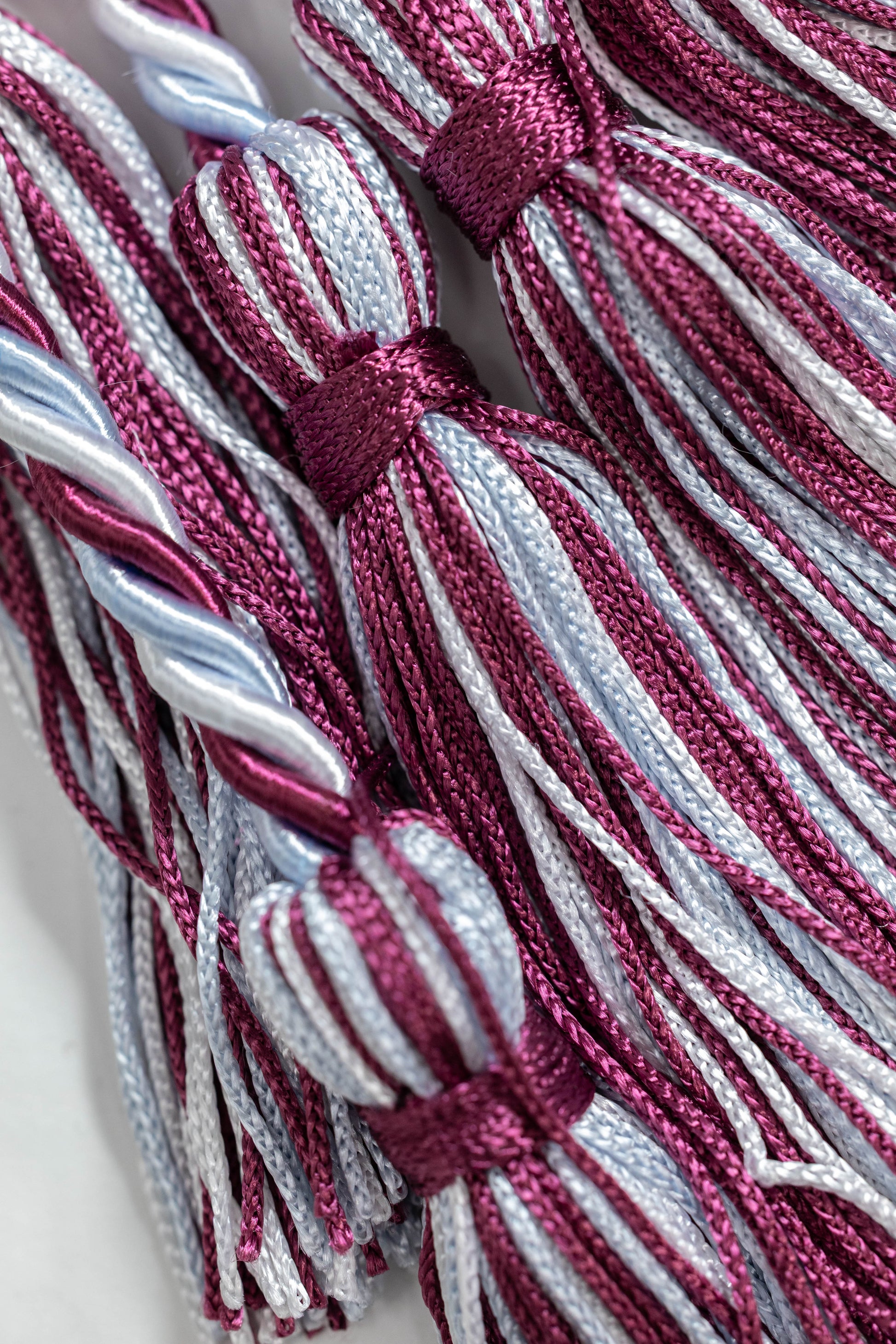 BURGUNDY, LIGHT BLUE, WHITE GRADUATION CORD, HONOR CORD