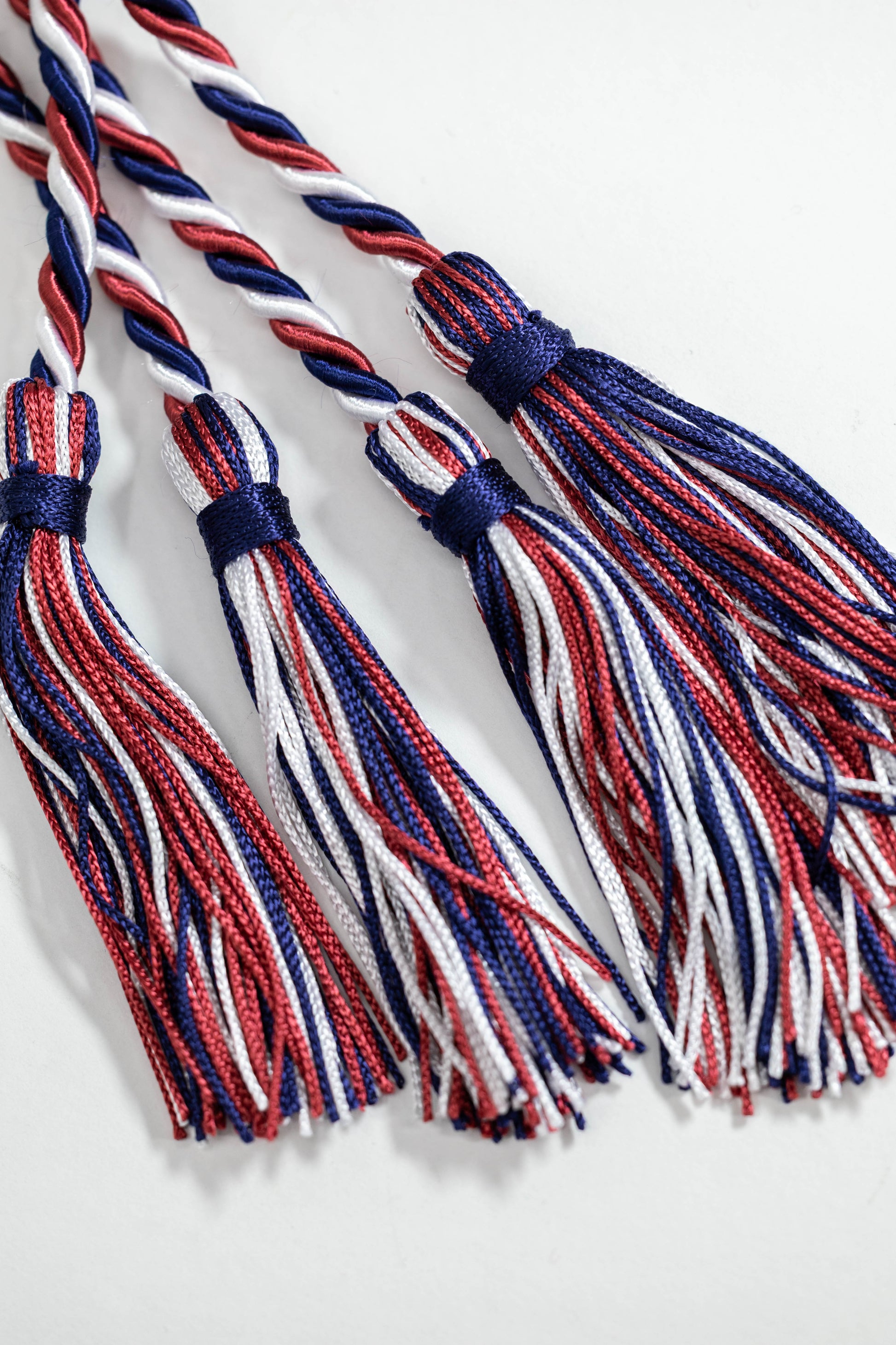 Cardinal, Navy, White Graduation cord, Honor Cord
