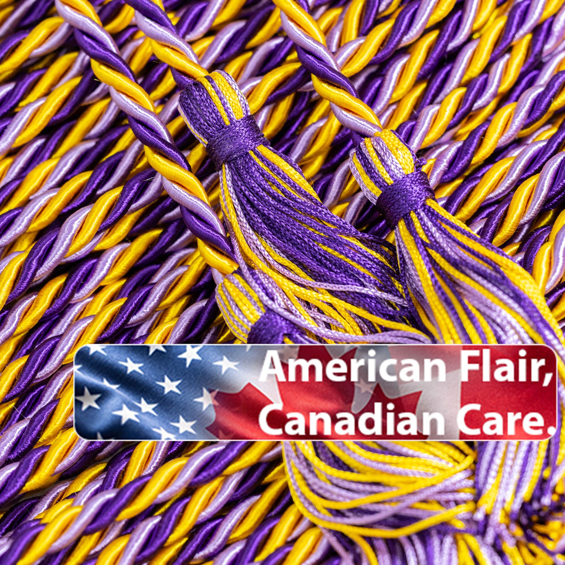 Gold, Lilac, Purple  Graduation Honor Cord