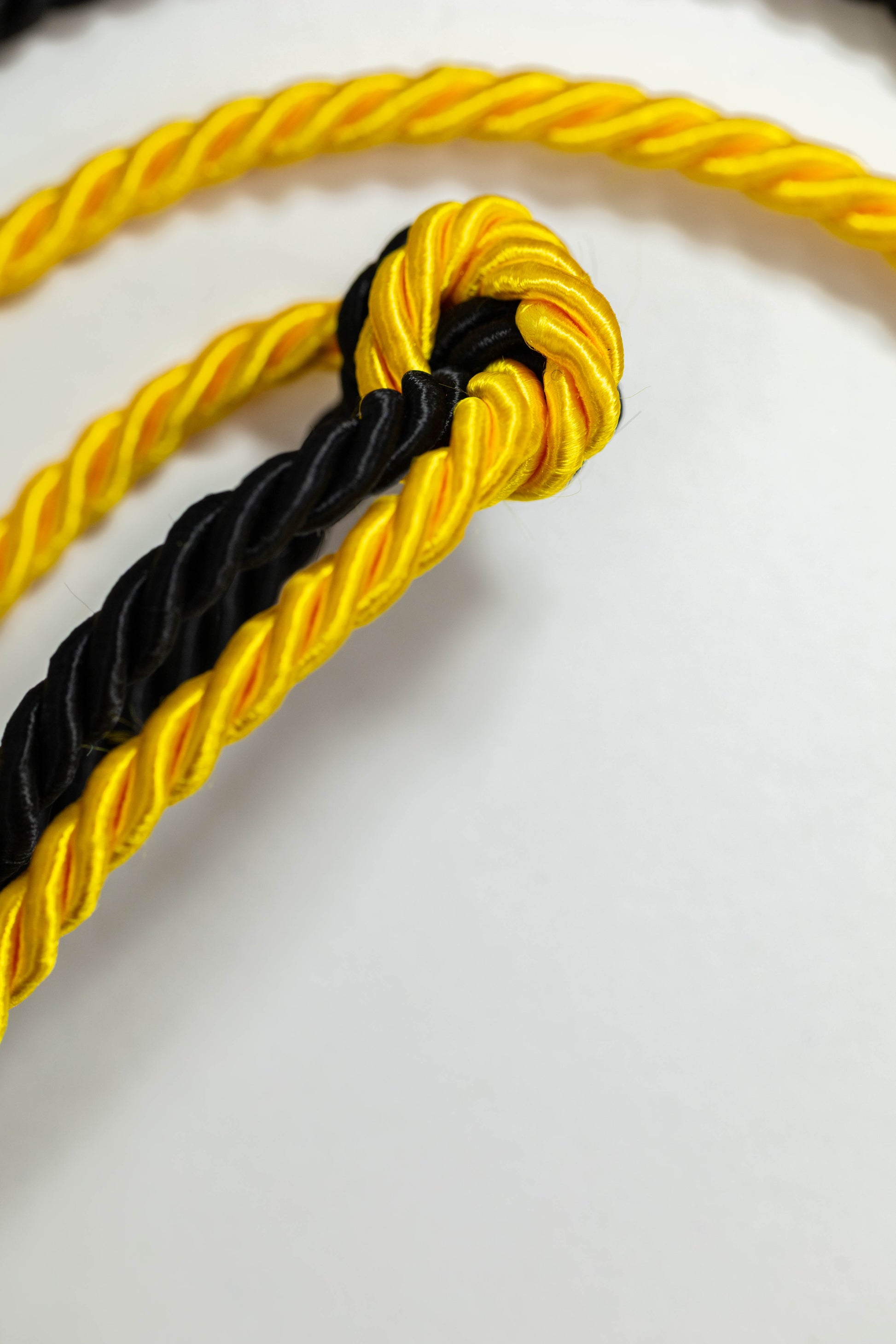 GOLD TIED TO BLACK WITH MIXED TASSEL GRADUATION CORD, HONOR CORD