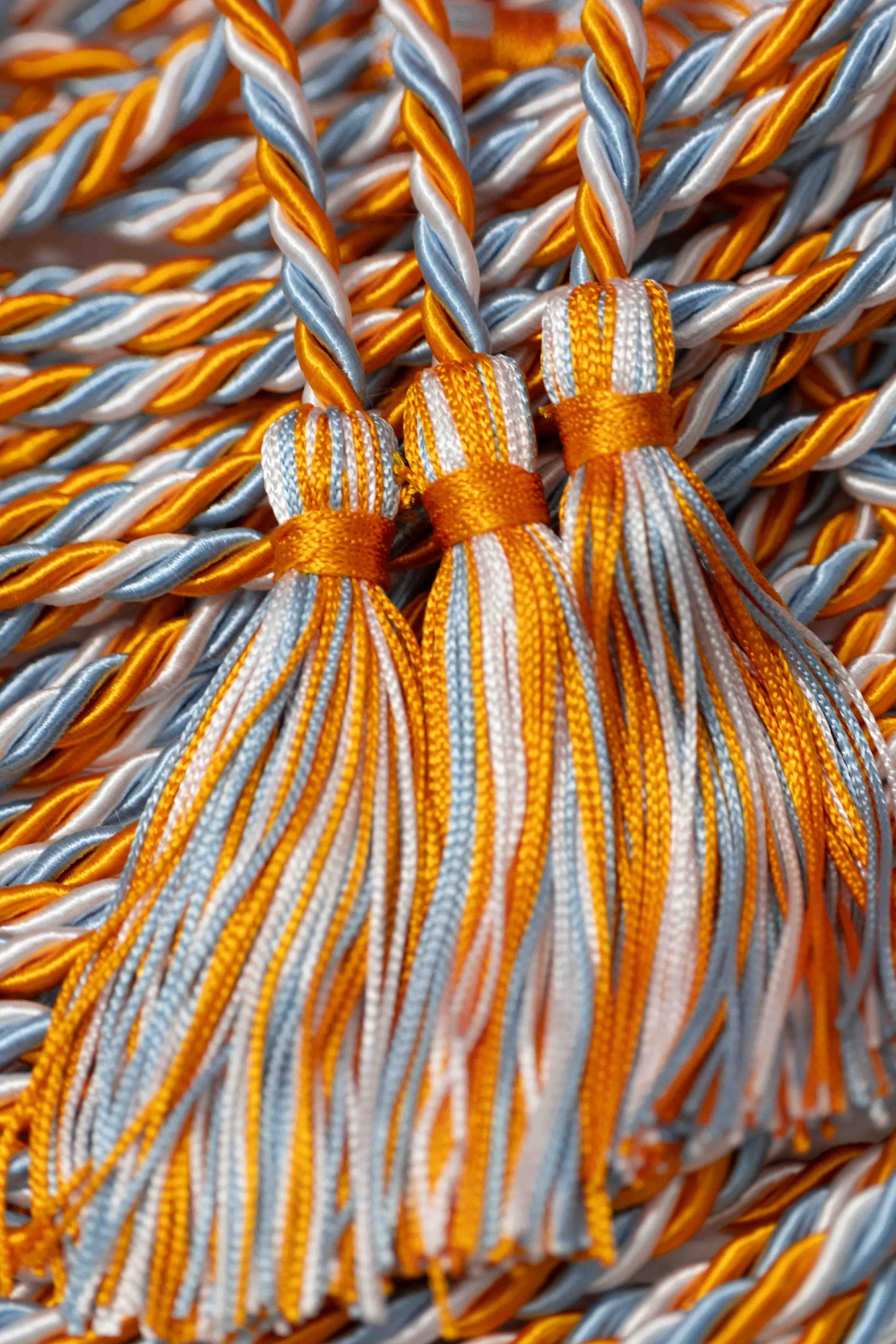 Apricot Orange, Light Blue, White Graduation Honor cord