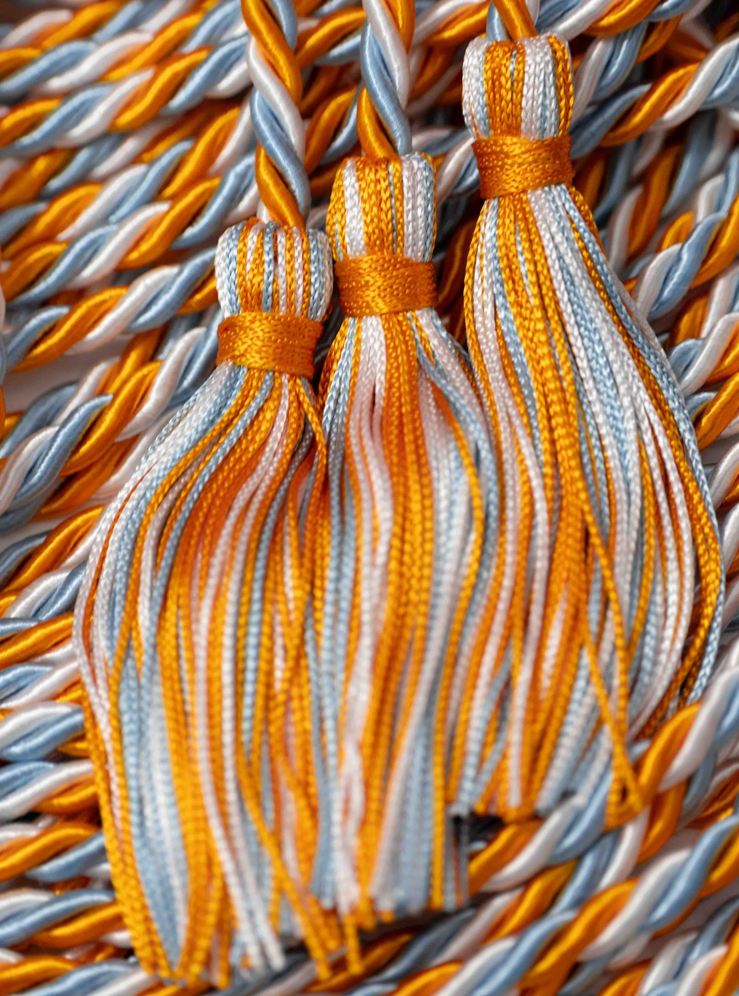 Apricot Orange, Light Blue, White Graduation Honor cord