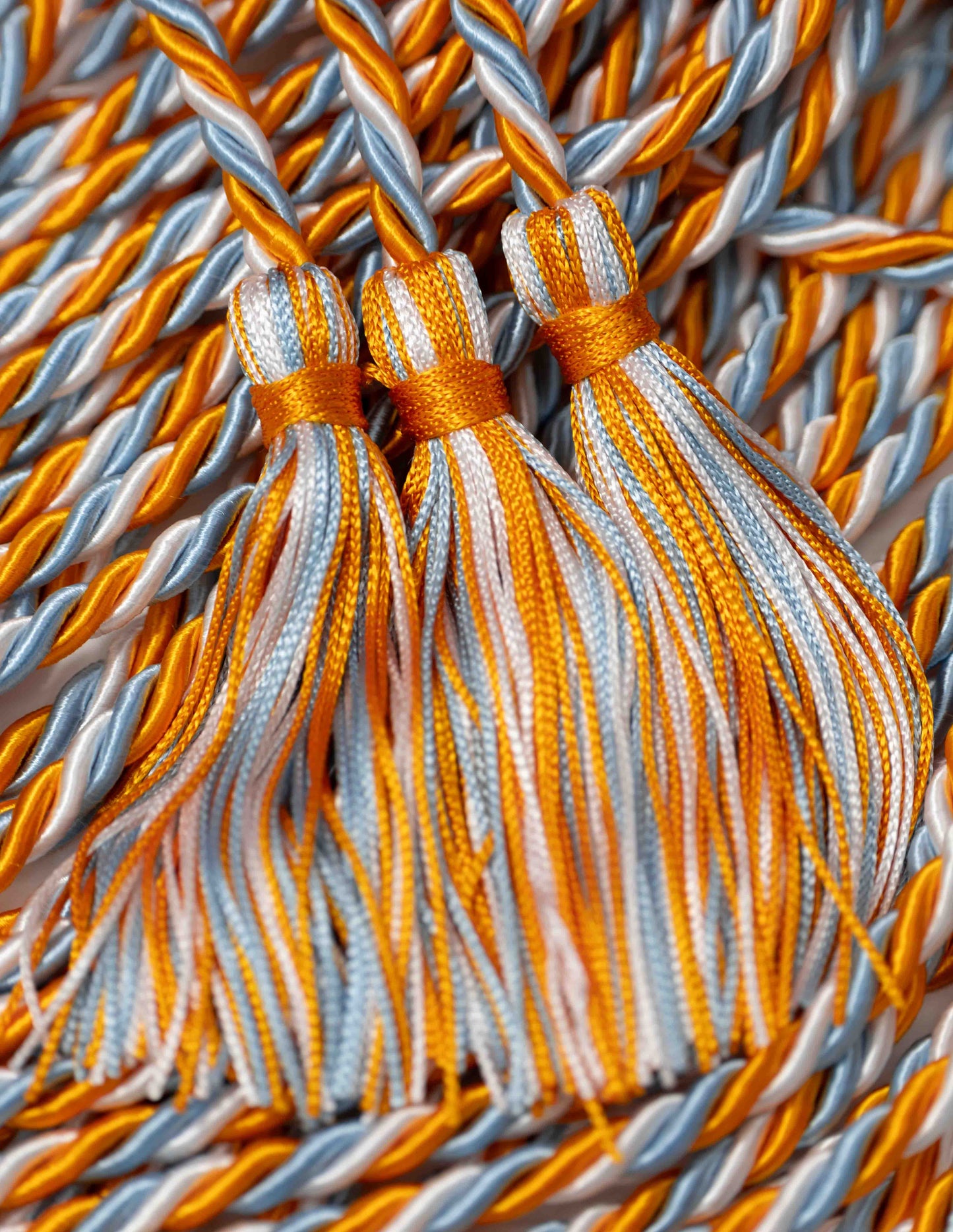 Apricot Orange, Light Blue, White Graduation Honor cord