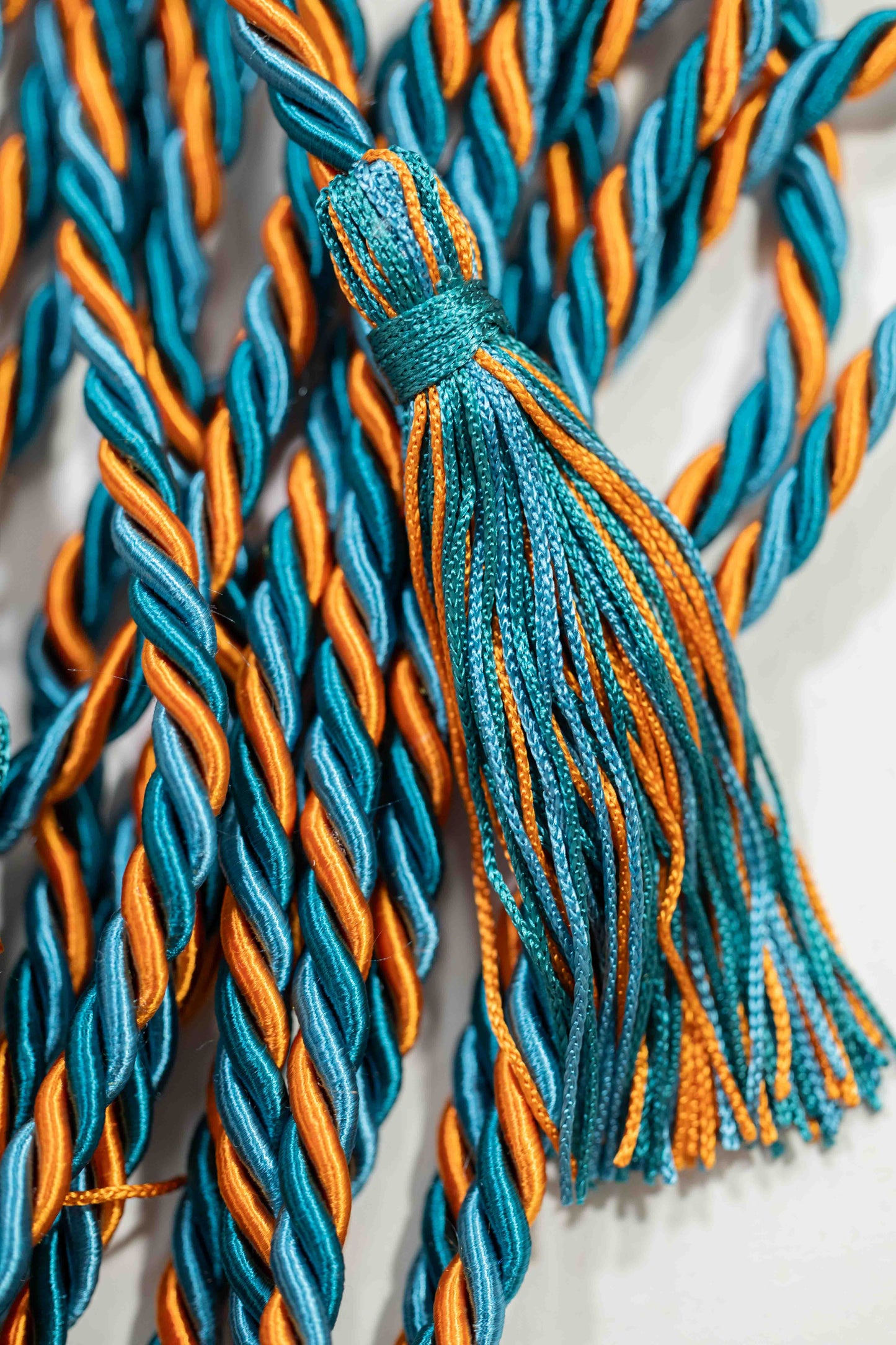 Ming Blue, Orange, Teal Graduation Cord Honor Cord
