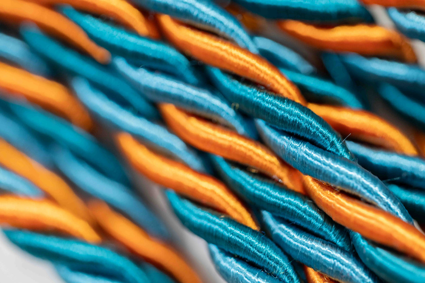 Ming Blue, Orange, Teal Graduation Cord Honor Cord