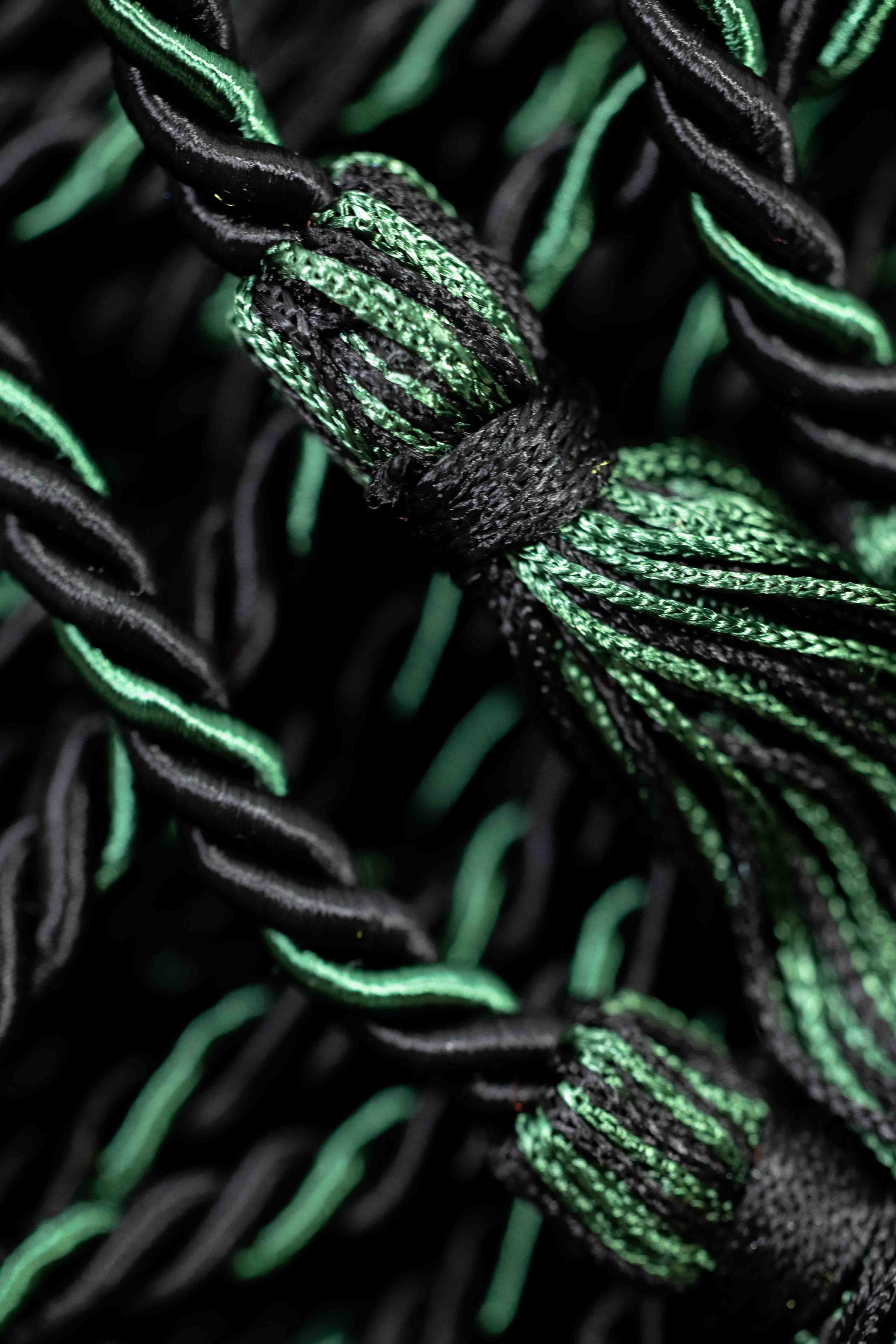 Black Black, Hunter Green Graduation cord, Honor Cord