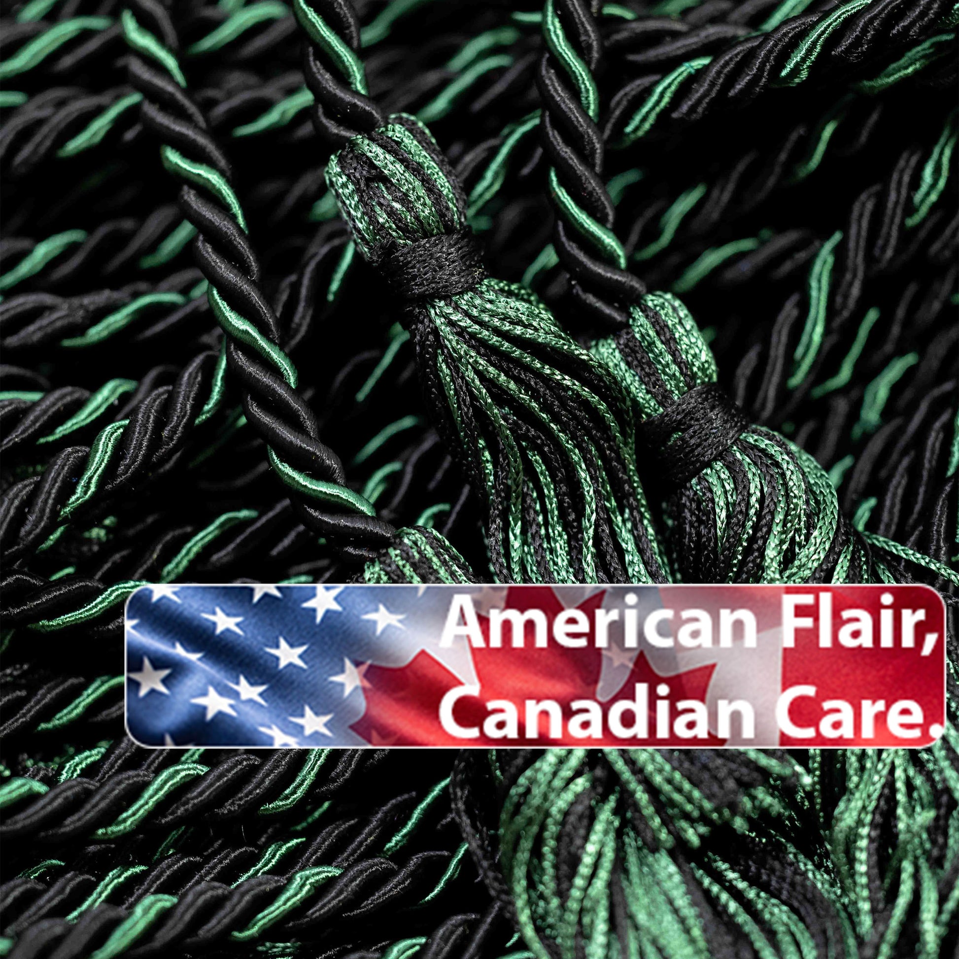 Black Black, Hunter Green Graduation cord, Honor Cord