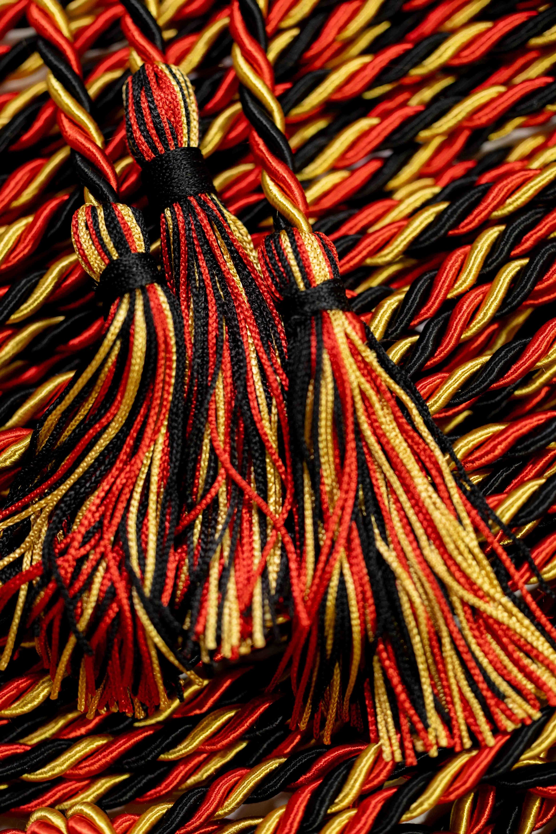 BLACK, OLD GOLD, RED GRADUATION CORD, HONOR CORD