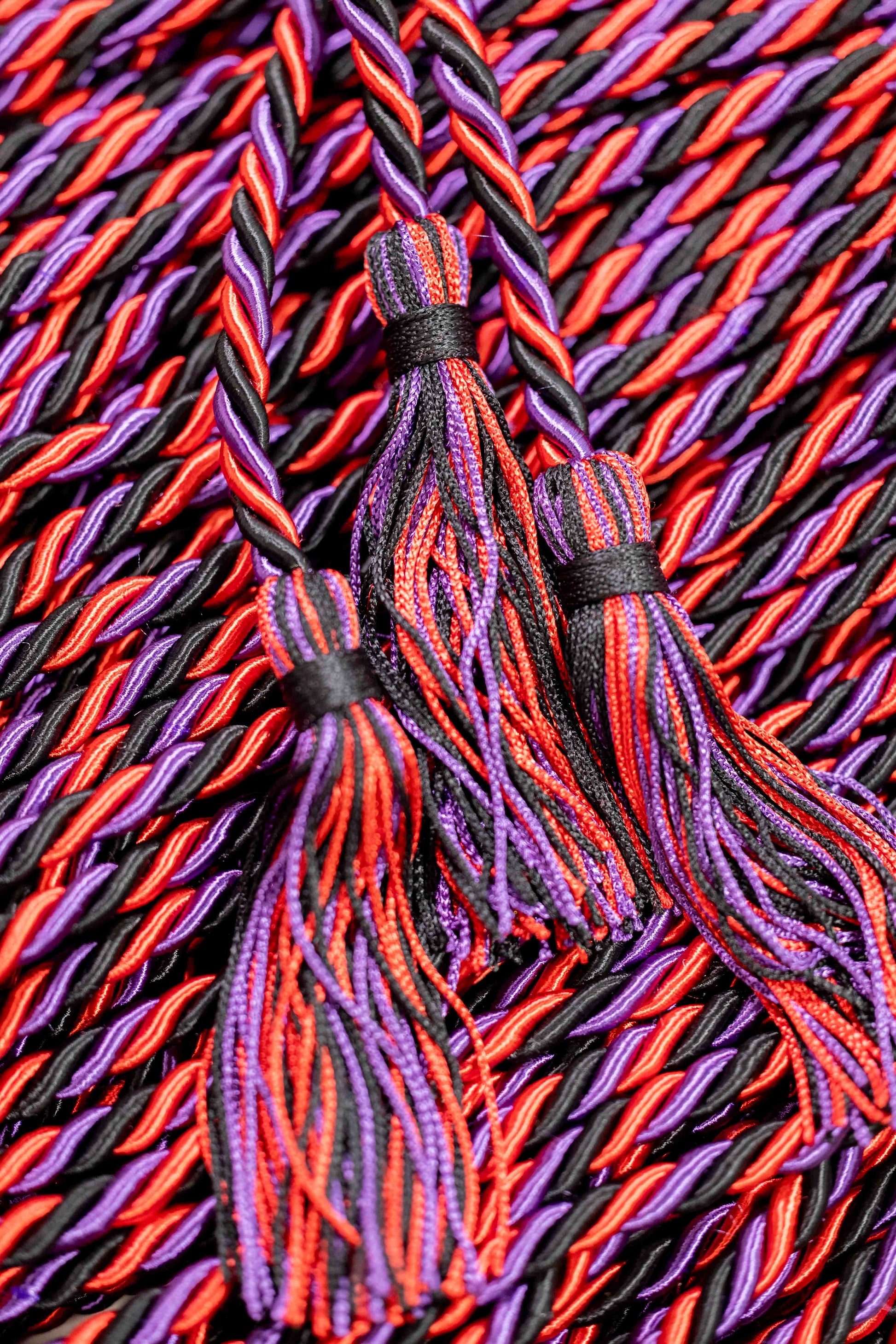 BLACK, PURPLE, RED GRADUATION CORD, HONOR CORD