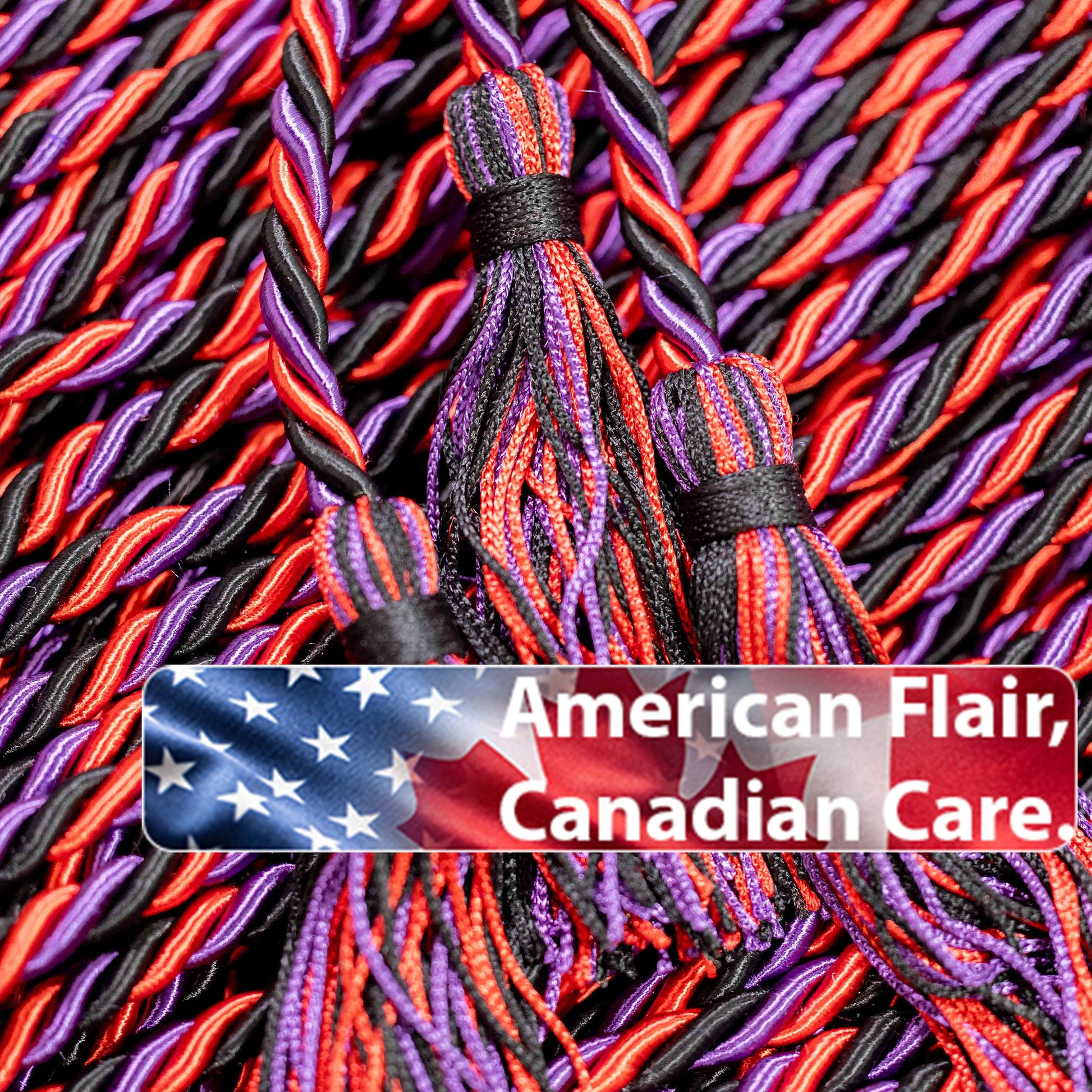 BLACK, PURPLE, RED GRADUATION CORD, HONOR CORD