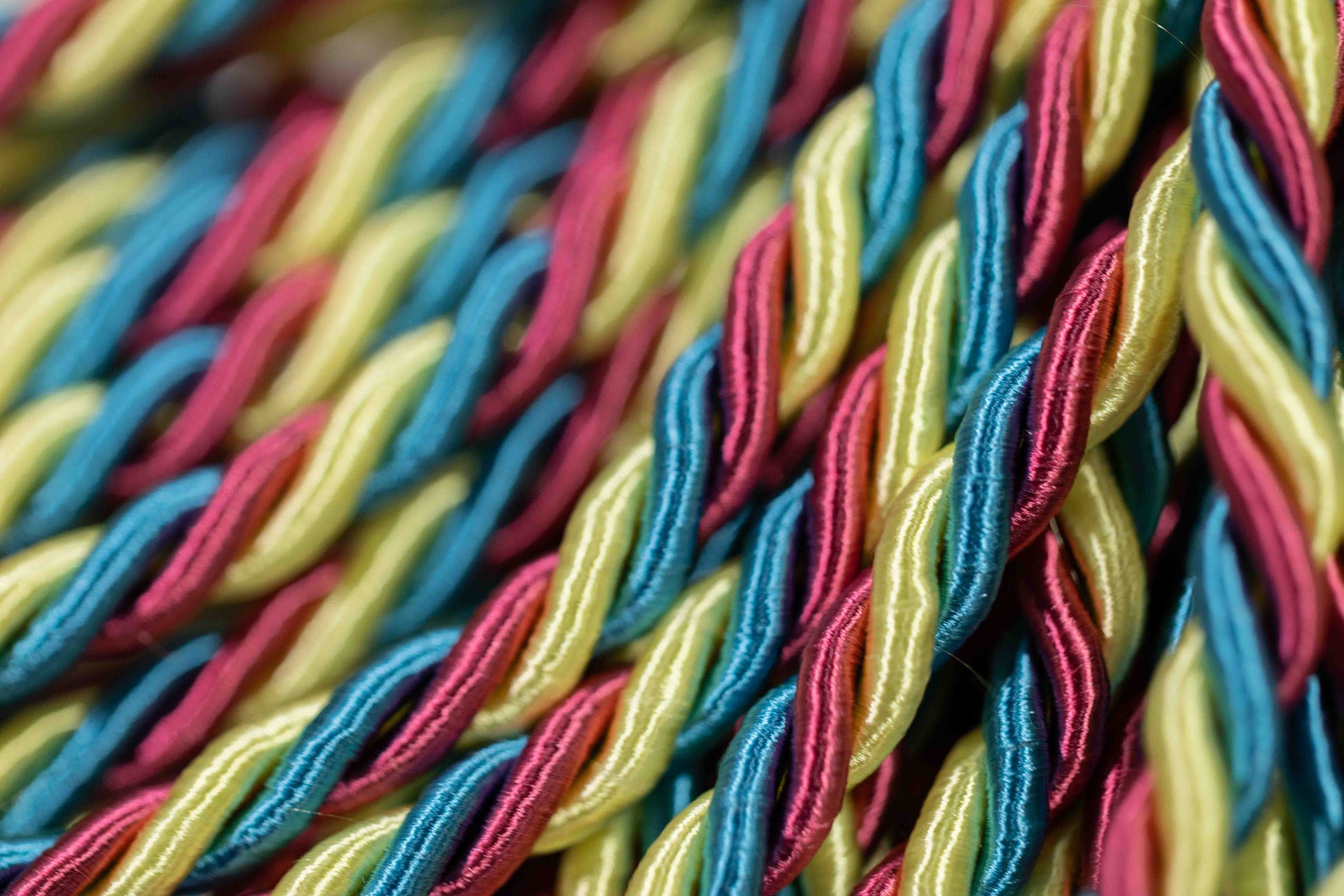 BURGUNDY, LEMON, TEAL GRADUATION CORD, HONOR CORD