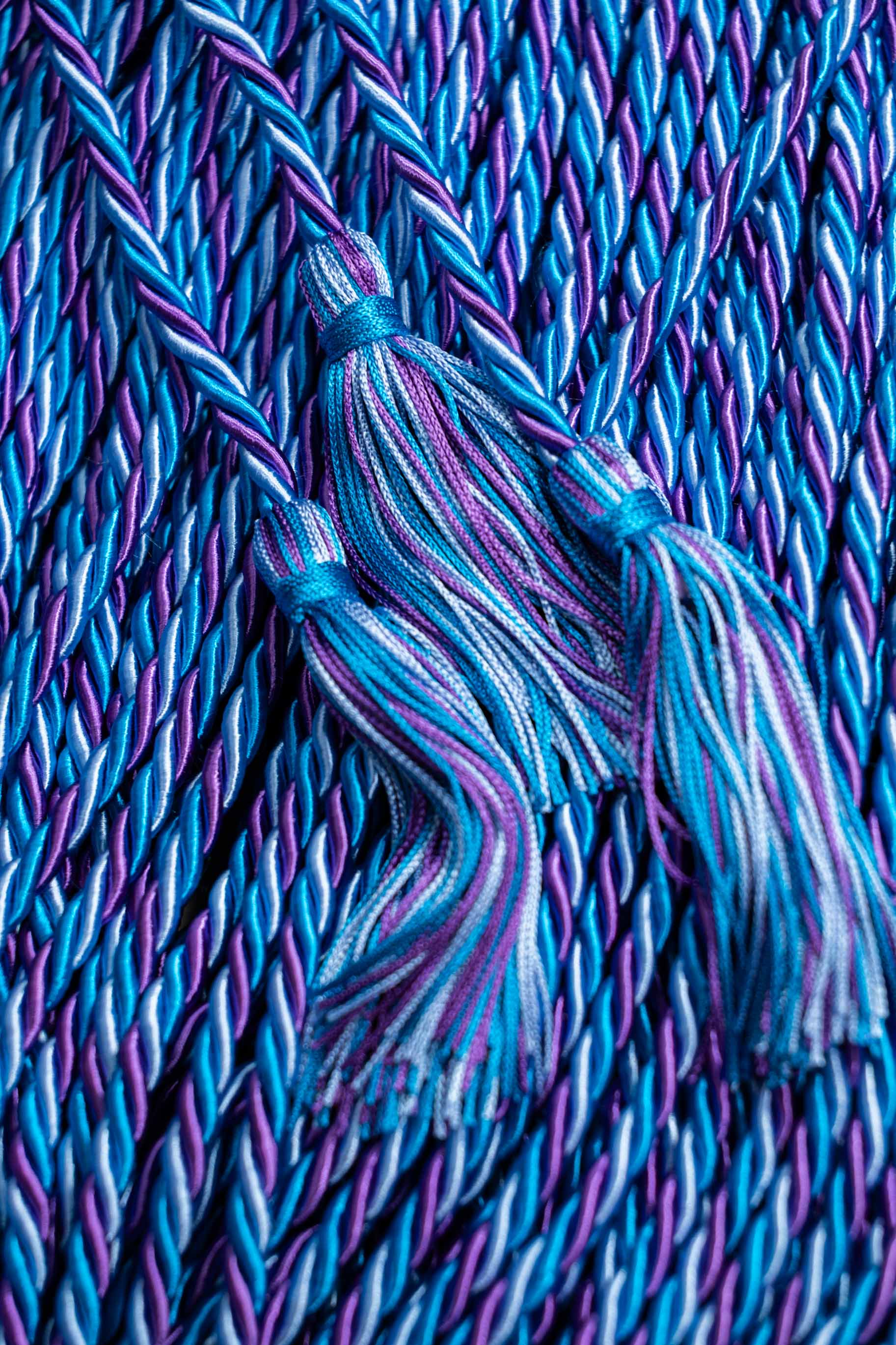 Blue Violet, Peacock, True Blue Graduation Honor Cord