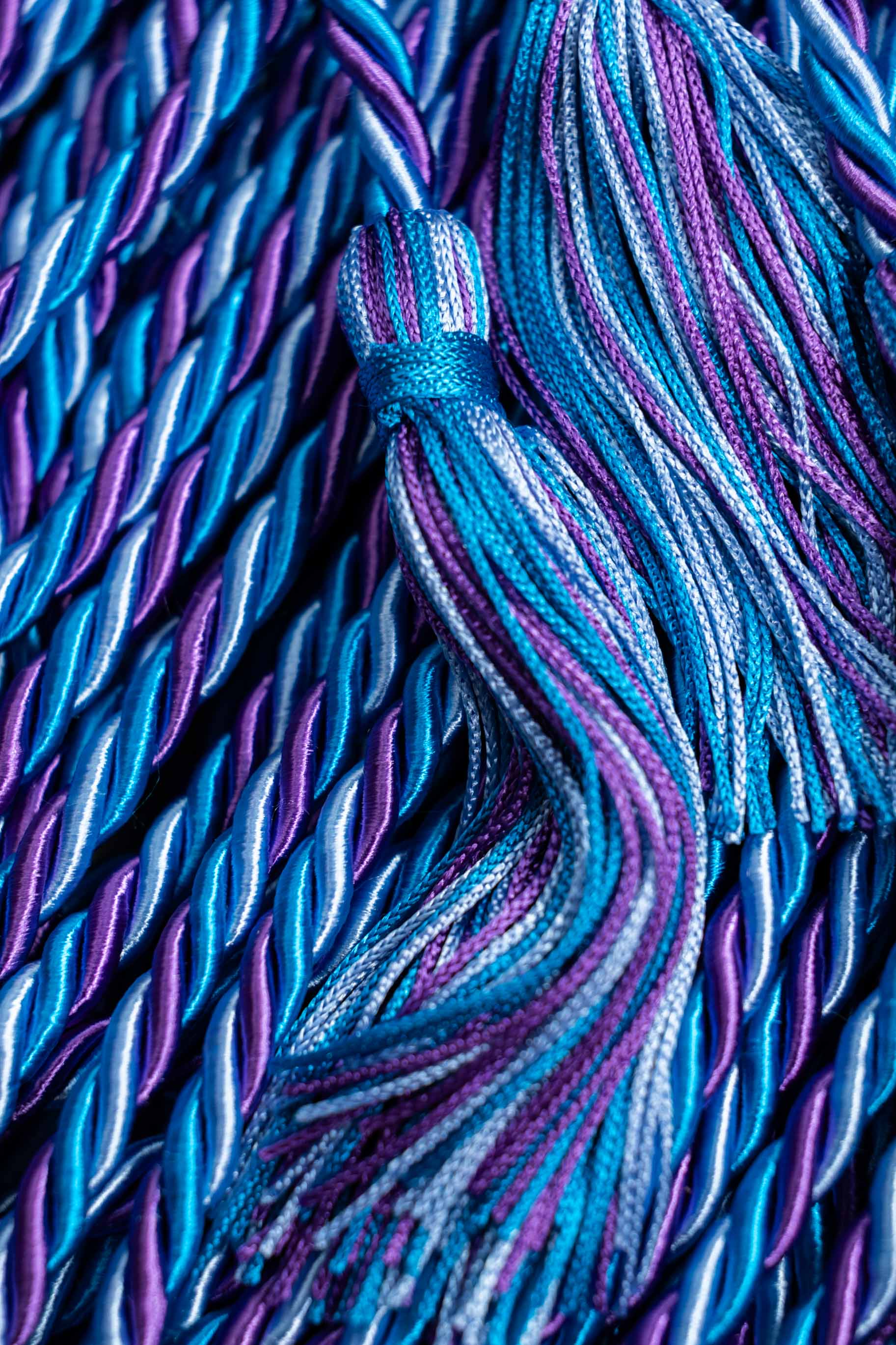 Blue Violet, Peacock, True Blue Graduation Honor Cord
