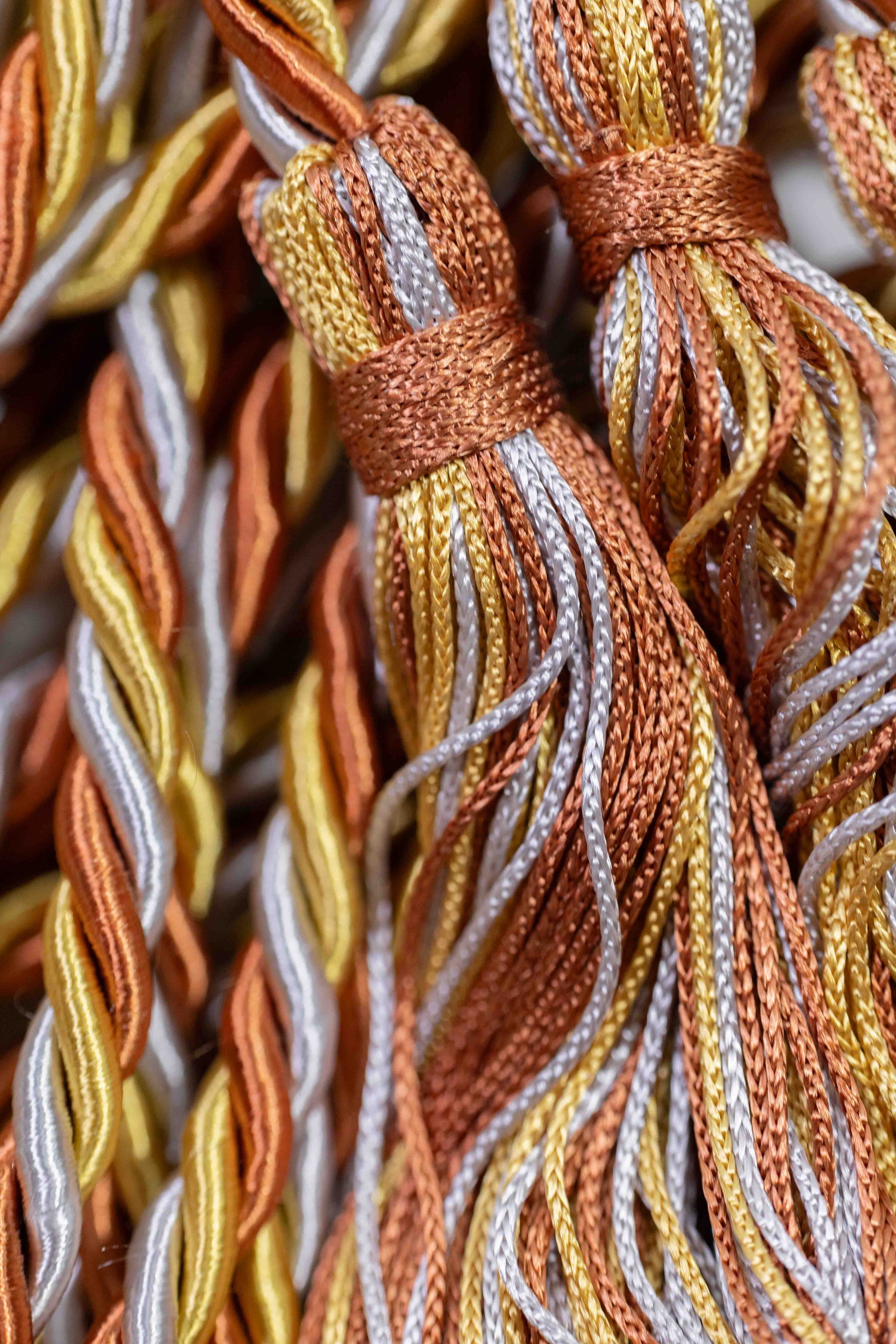 COPPER, OLD GOLD, SILVER GRADUATION CORD, HONOR CORD