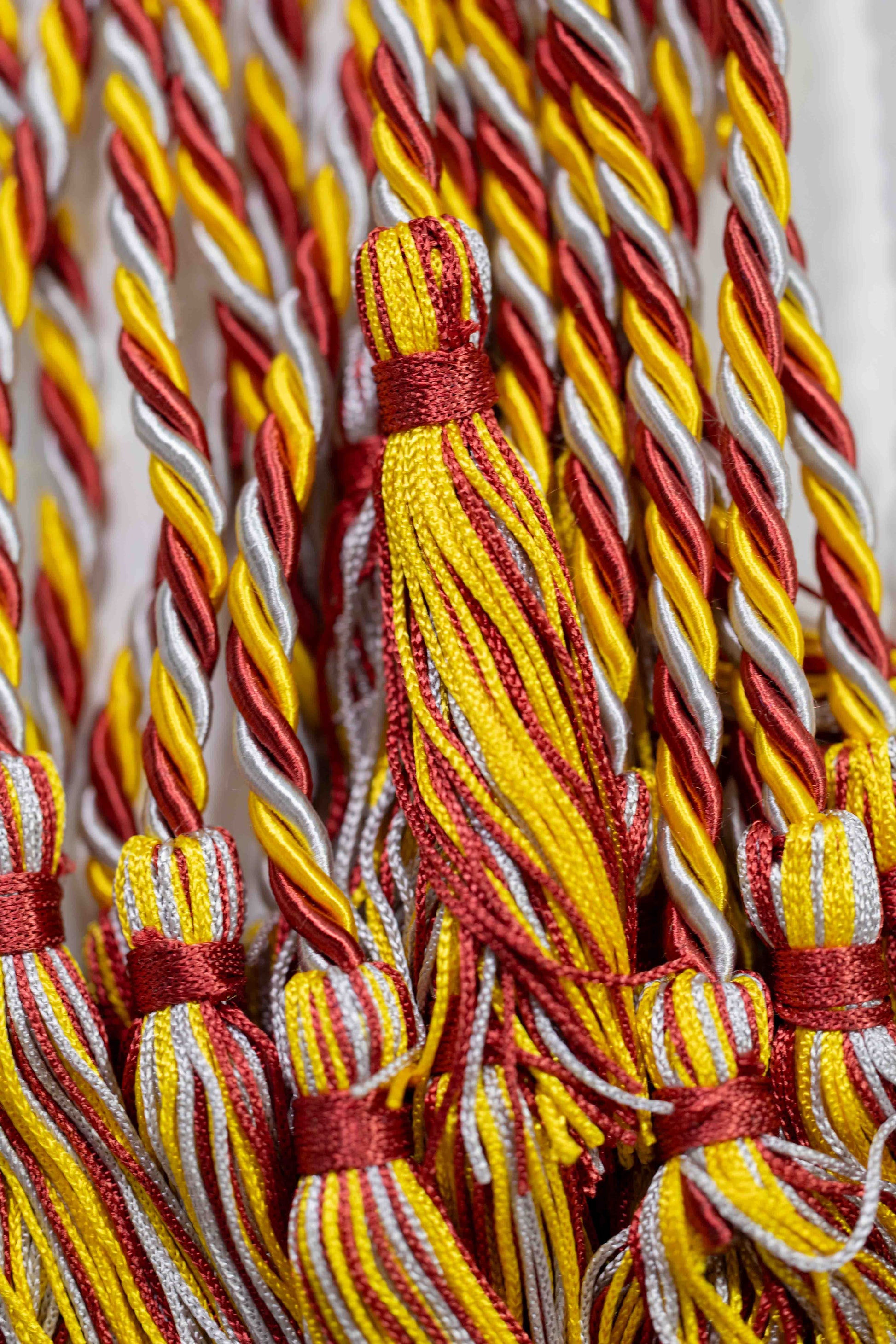 CARDINAL, GOLD, SILVER GRADUATION CORD, HONOR CORD