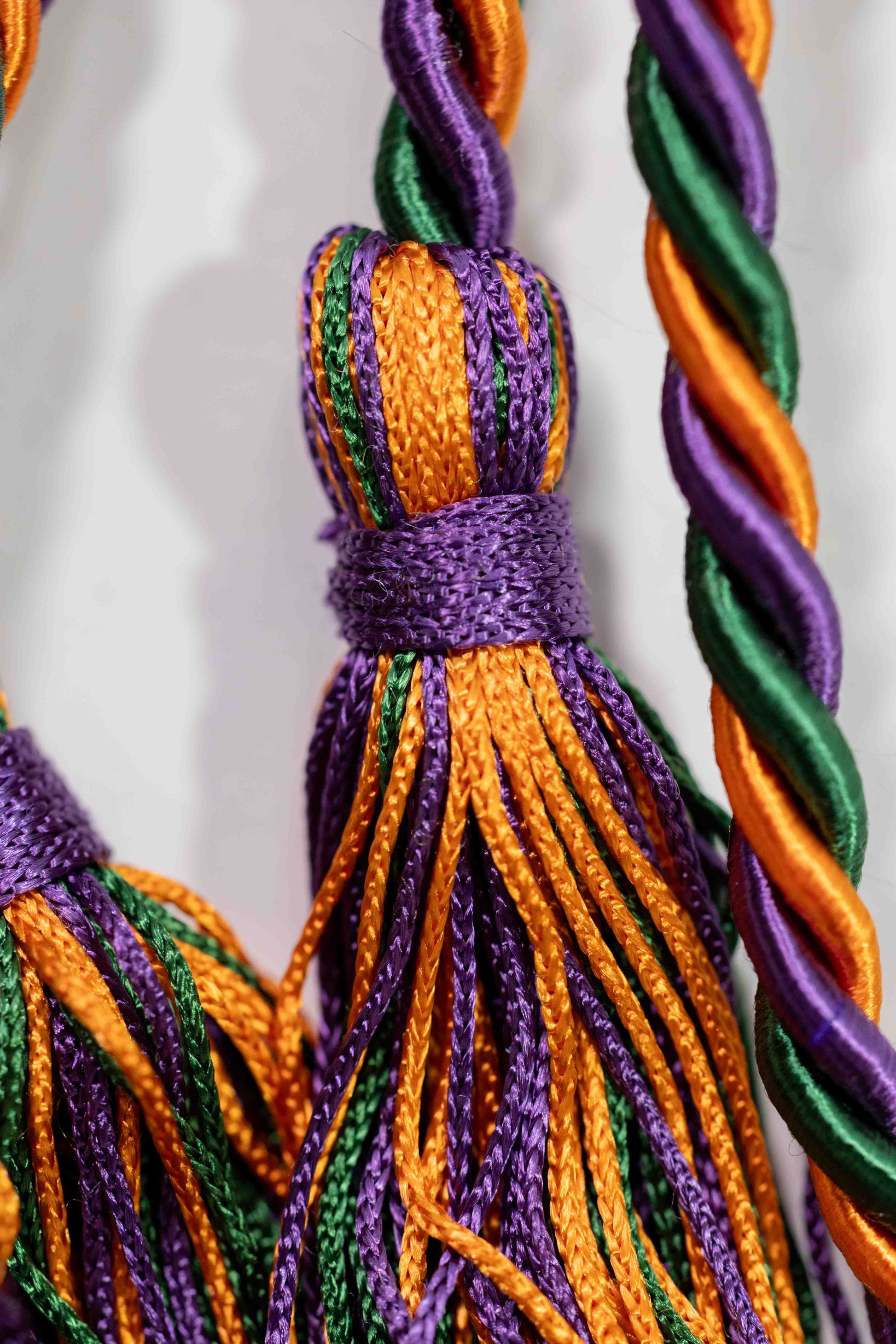 DARK GREEN, ORANGE, PURPLE GRADUATION CORD, HONOR CORD
