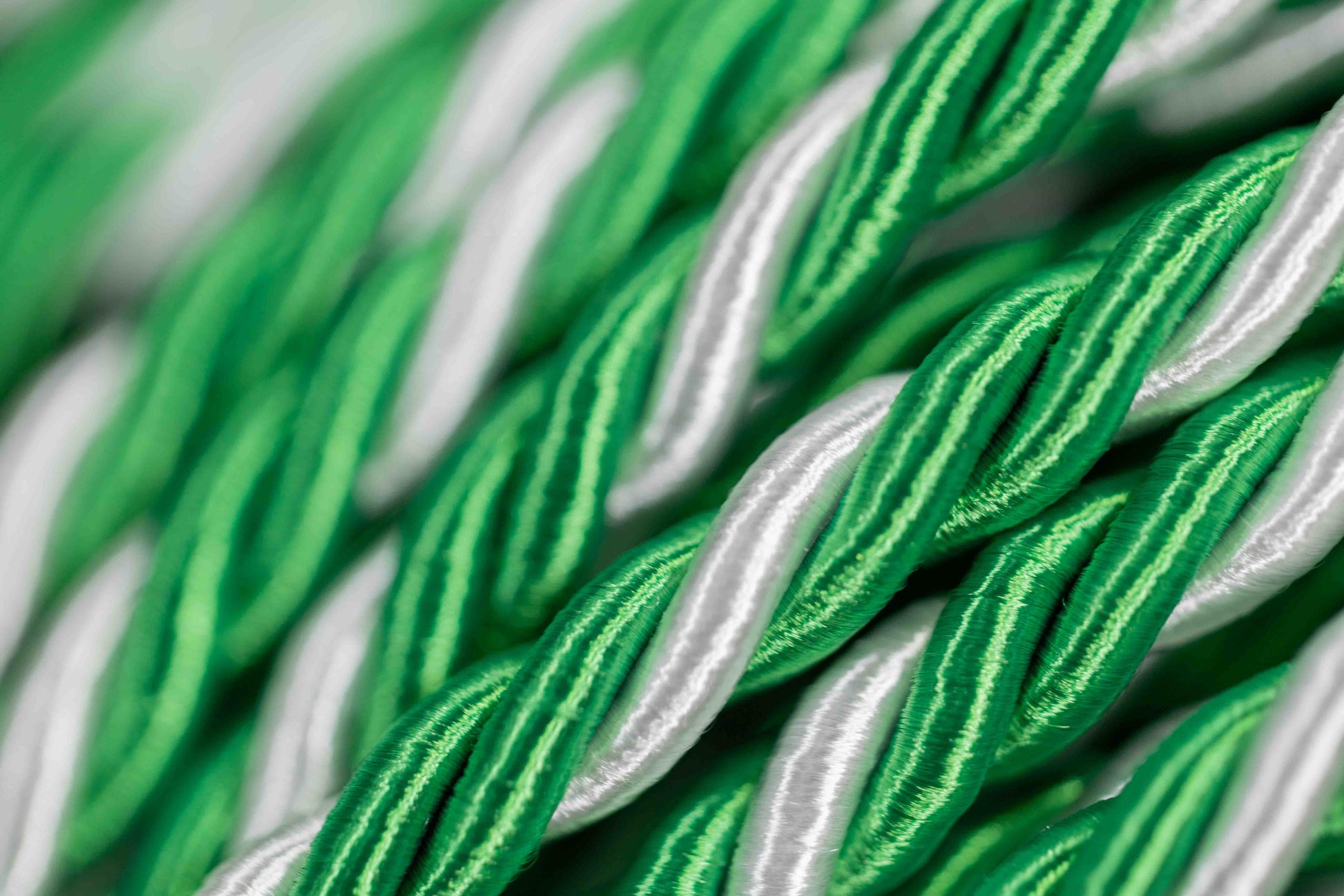Emerald Green, Emerald White Graduation Cord, Honor Cord