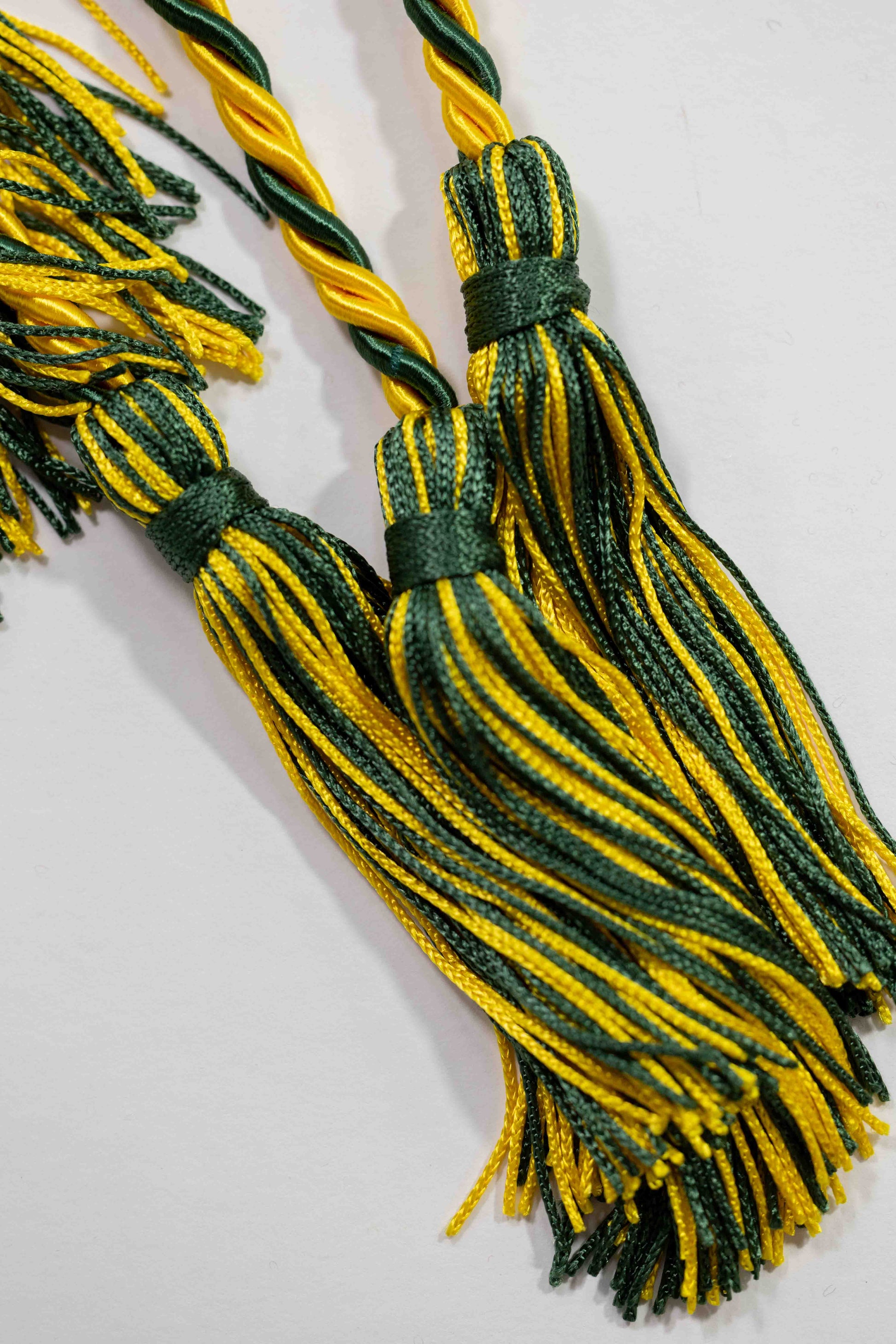 GOLD, GOLD, HUNTER GREEN GRADUATION CORD, HONOR CORD