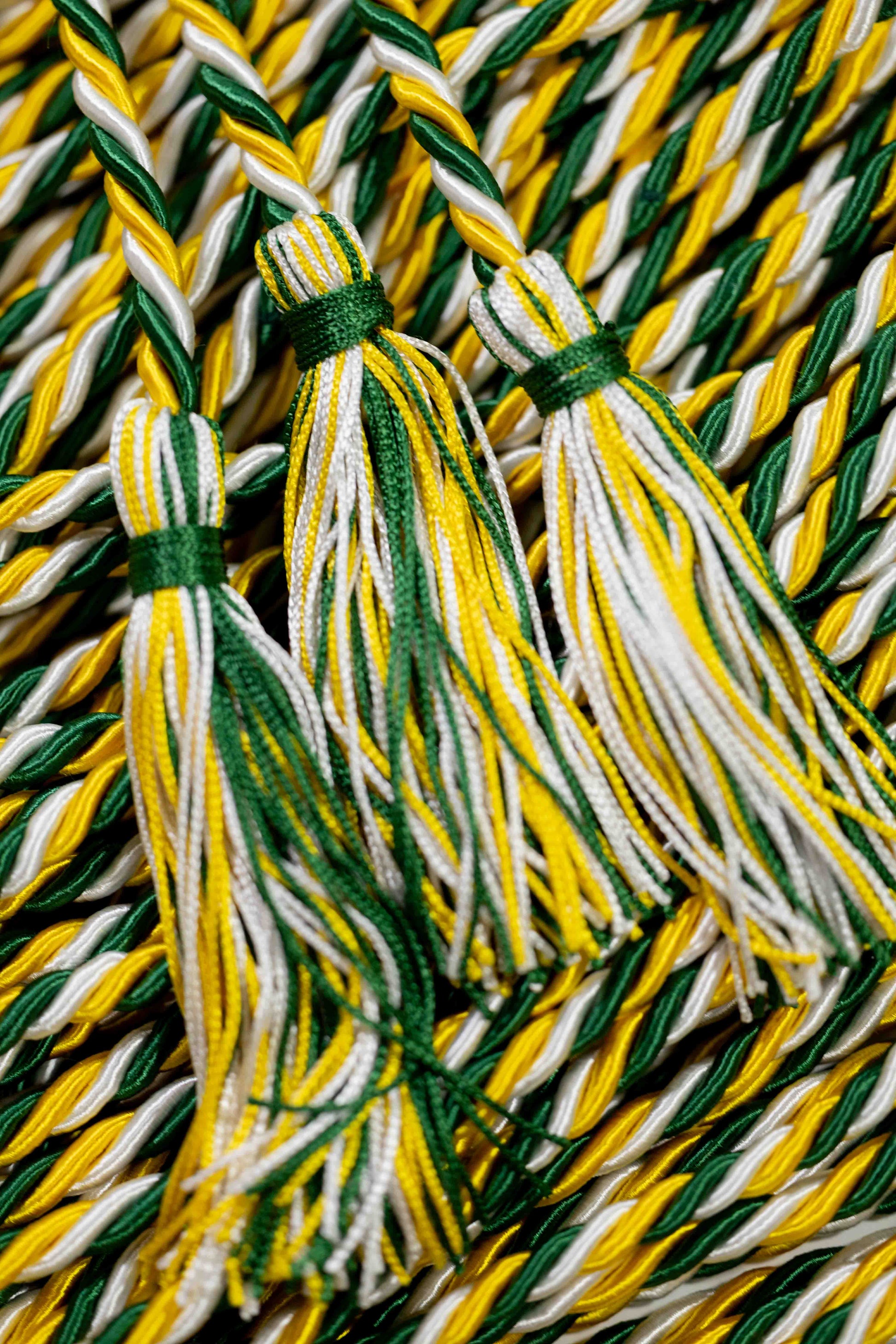 GOLD, GREEN, WHITE GRADUATION CORD, HONOR CORD