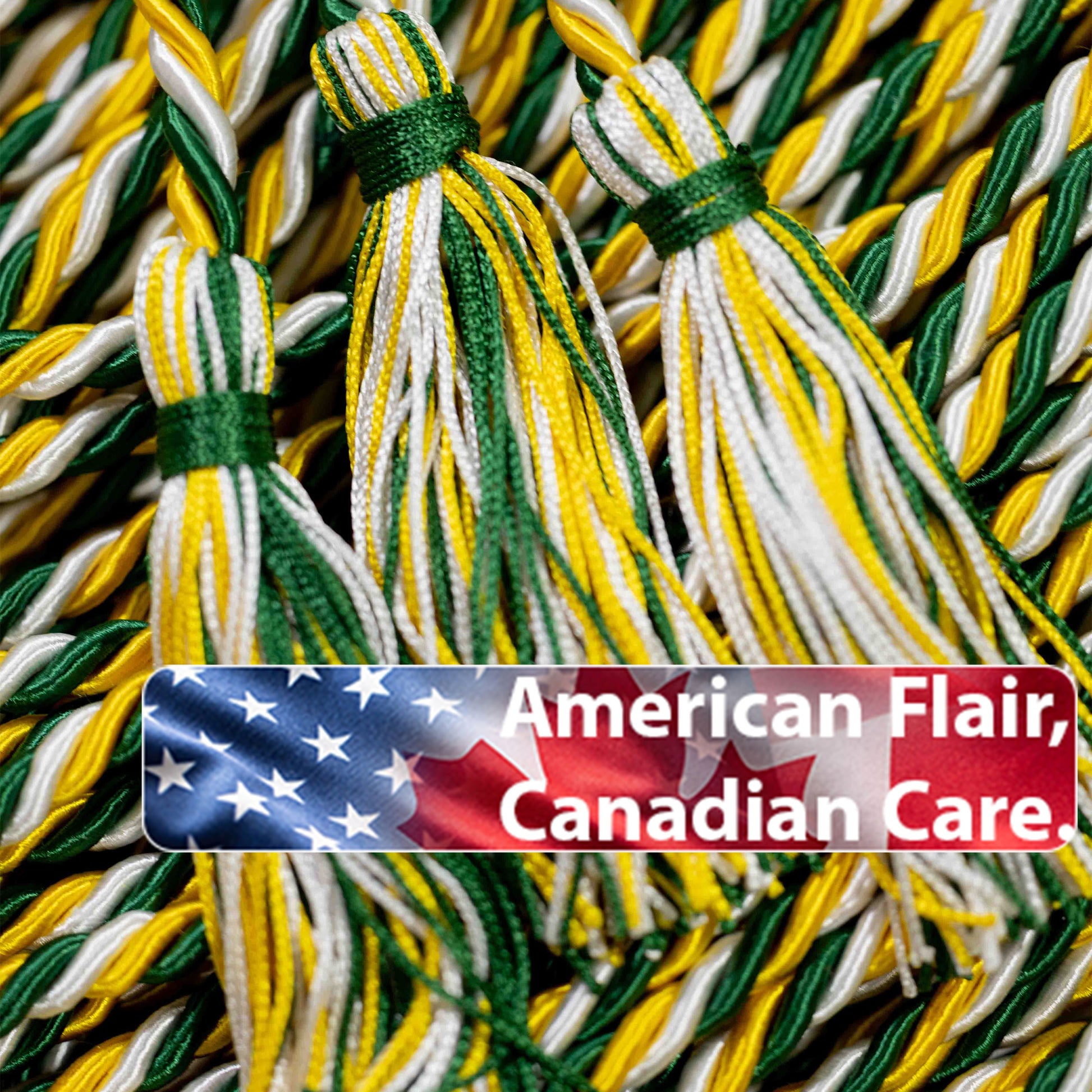 GOLD, GREEN, WHITE GRADUATION CORD, HONOR CORD