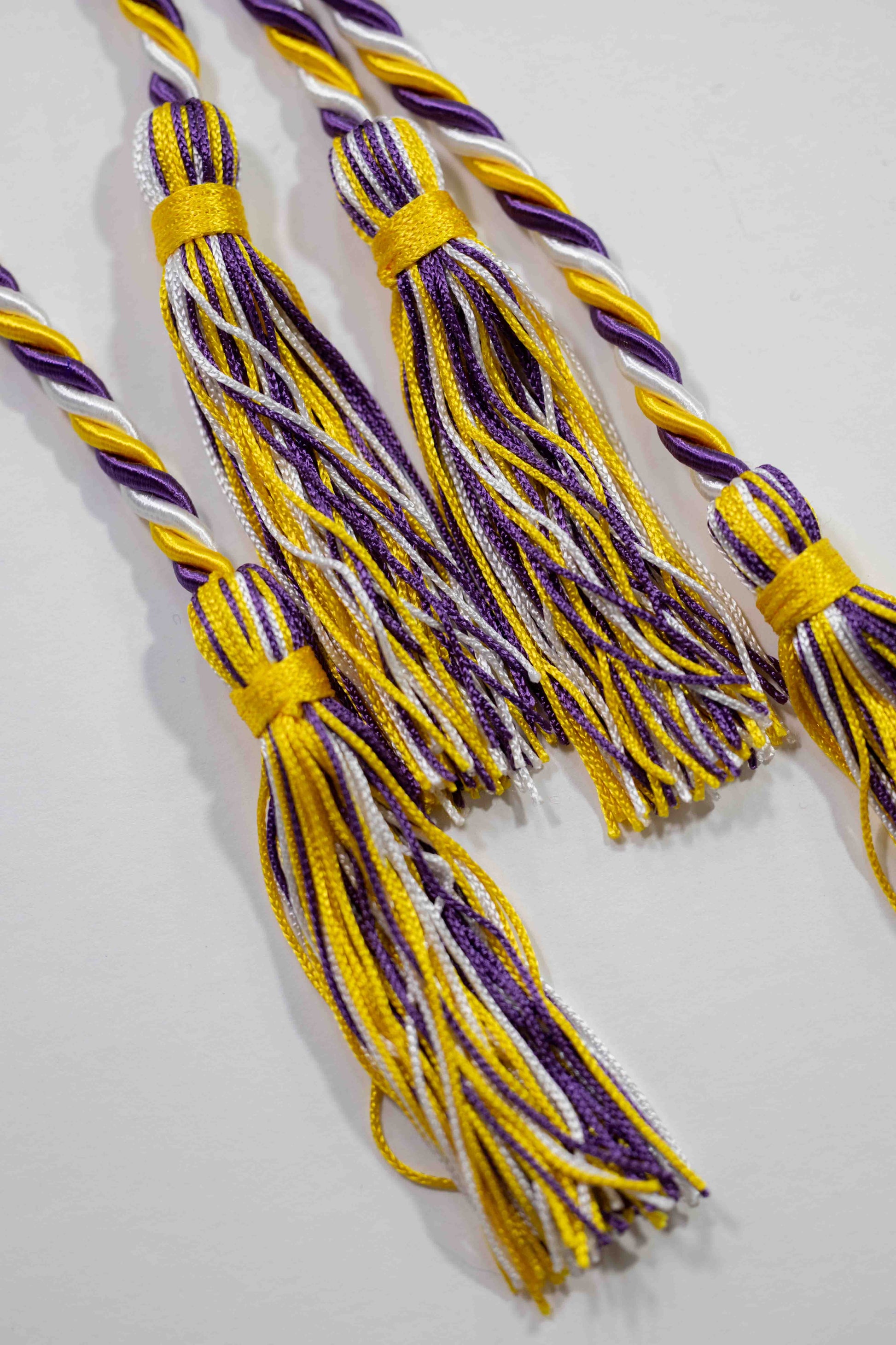 GOLD, PURPLE, WHITE GRADUATION CORD, HONOR CORD