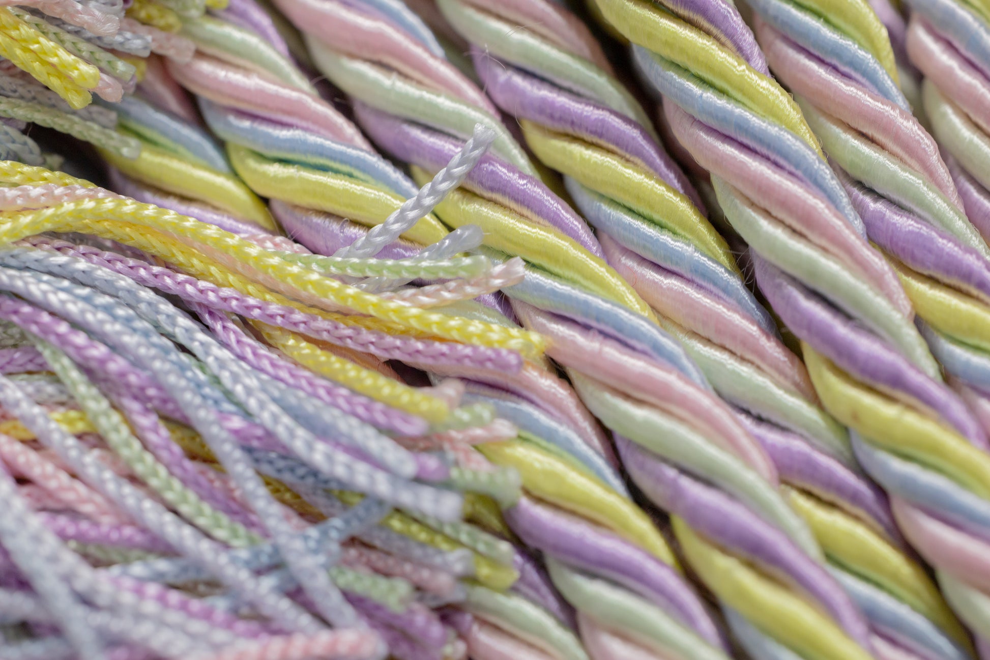 Easter Lilac, Lemon, Light Blue, Pink, Mint Graduation cord, Honor Cord