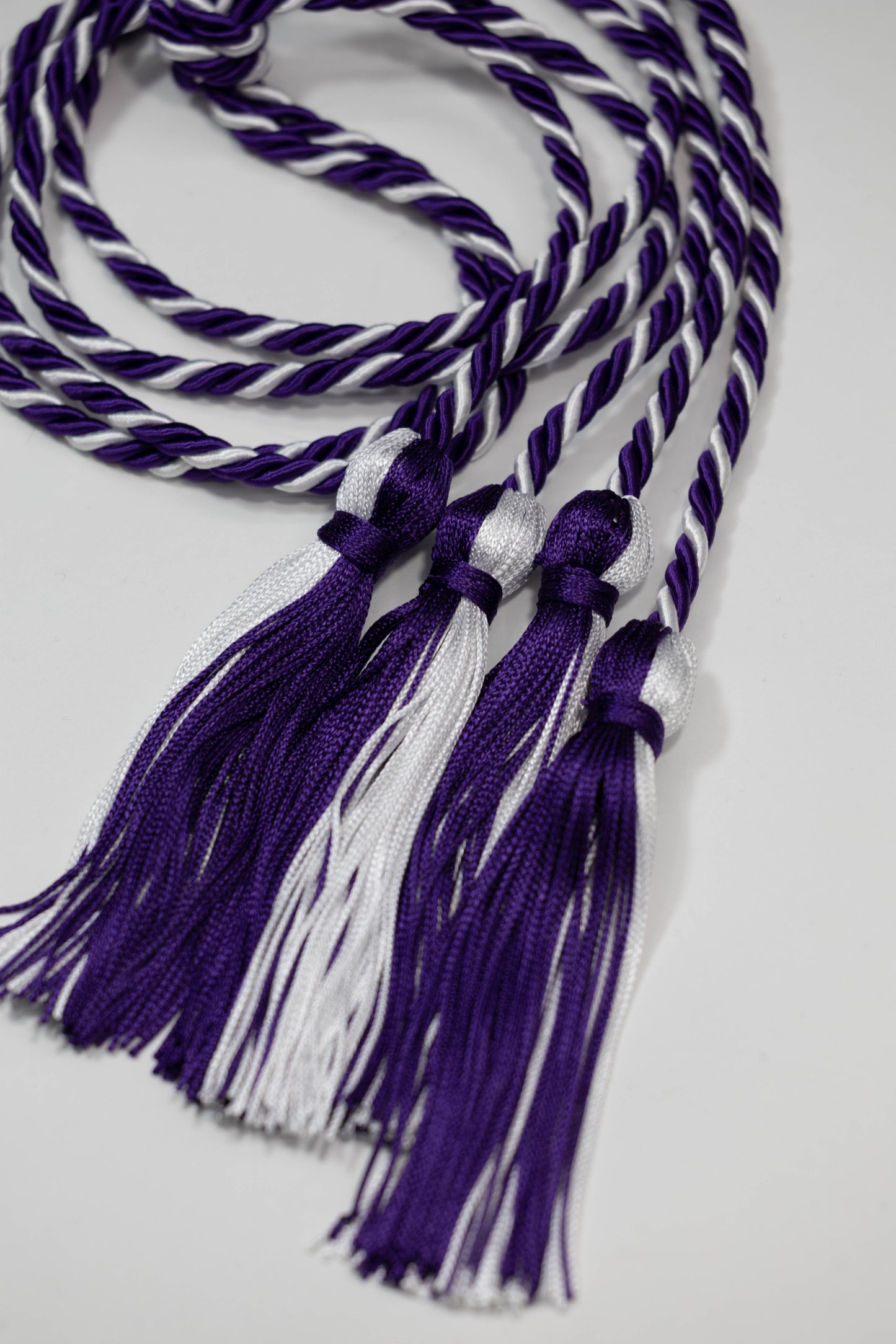 Purple,purple, white honor cord swe