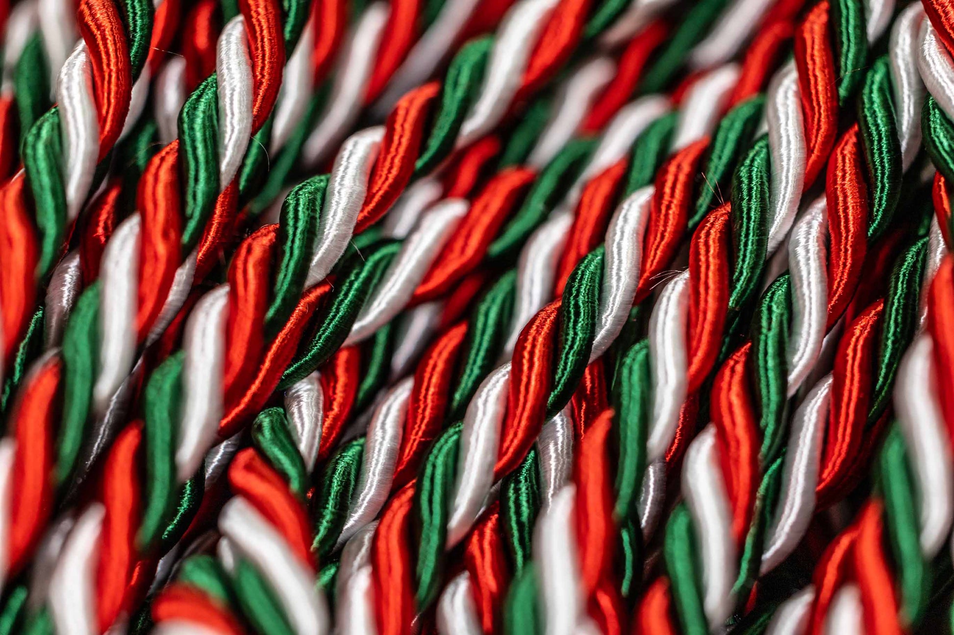 Green, Red, White Graduation Honor Cord