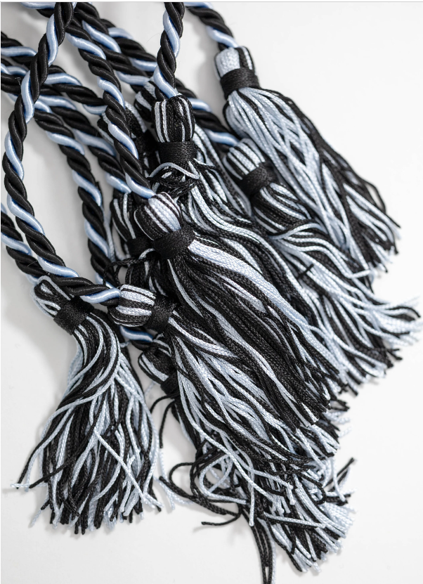 Black, Black, Light Blue Graduation cord, Honor Cord